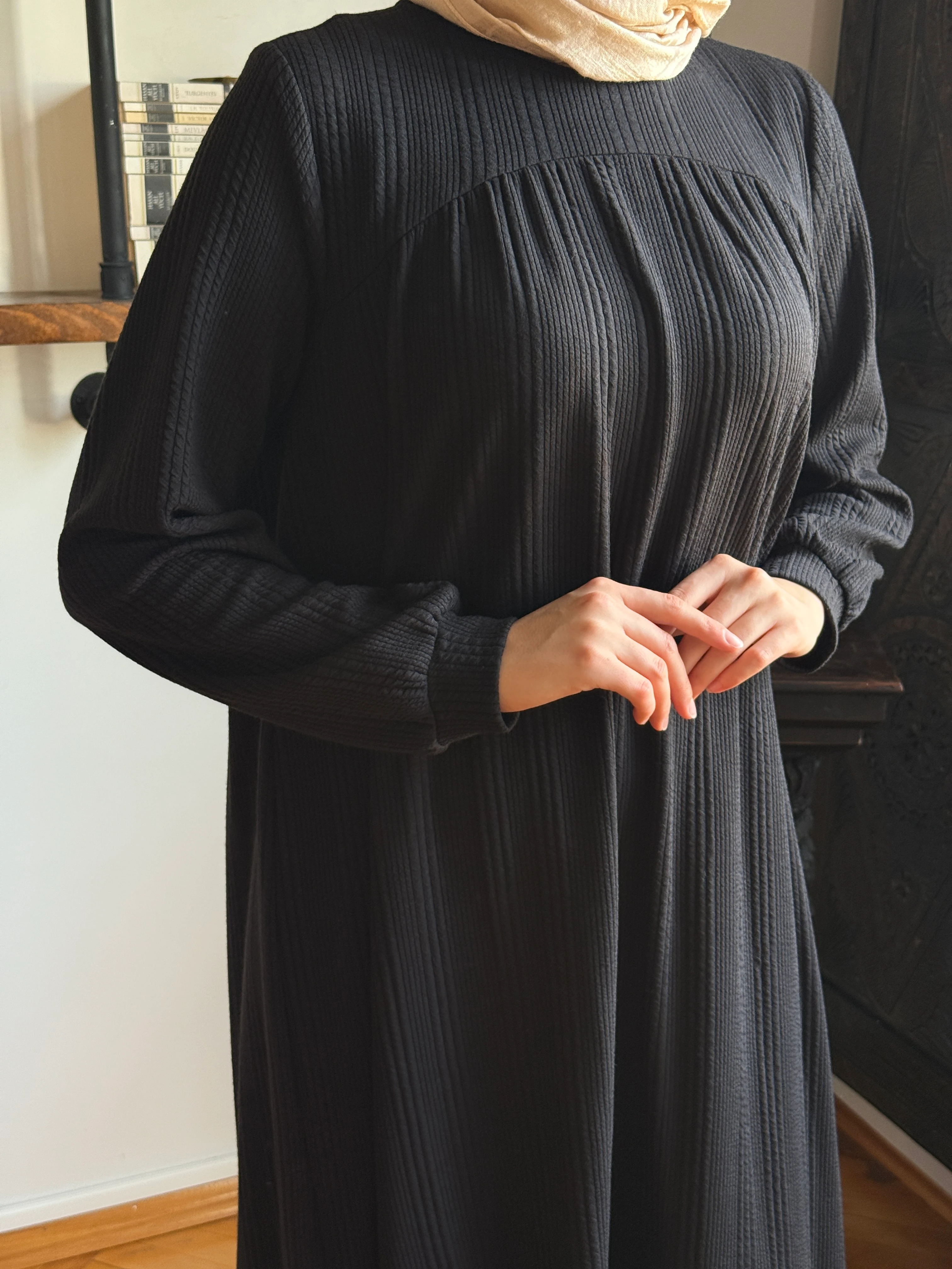 Roba ve Etek Büzgülü Örme Elbise 2419 NAVRA | FENDEL