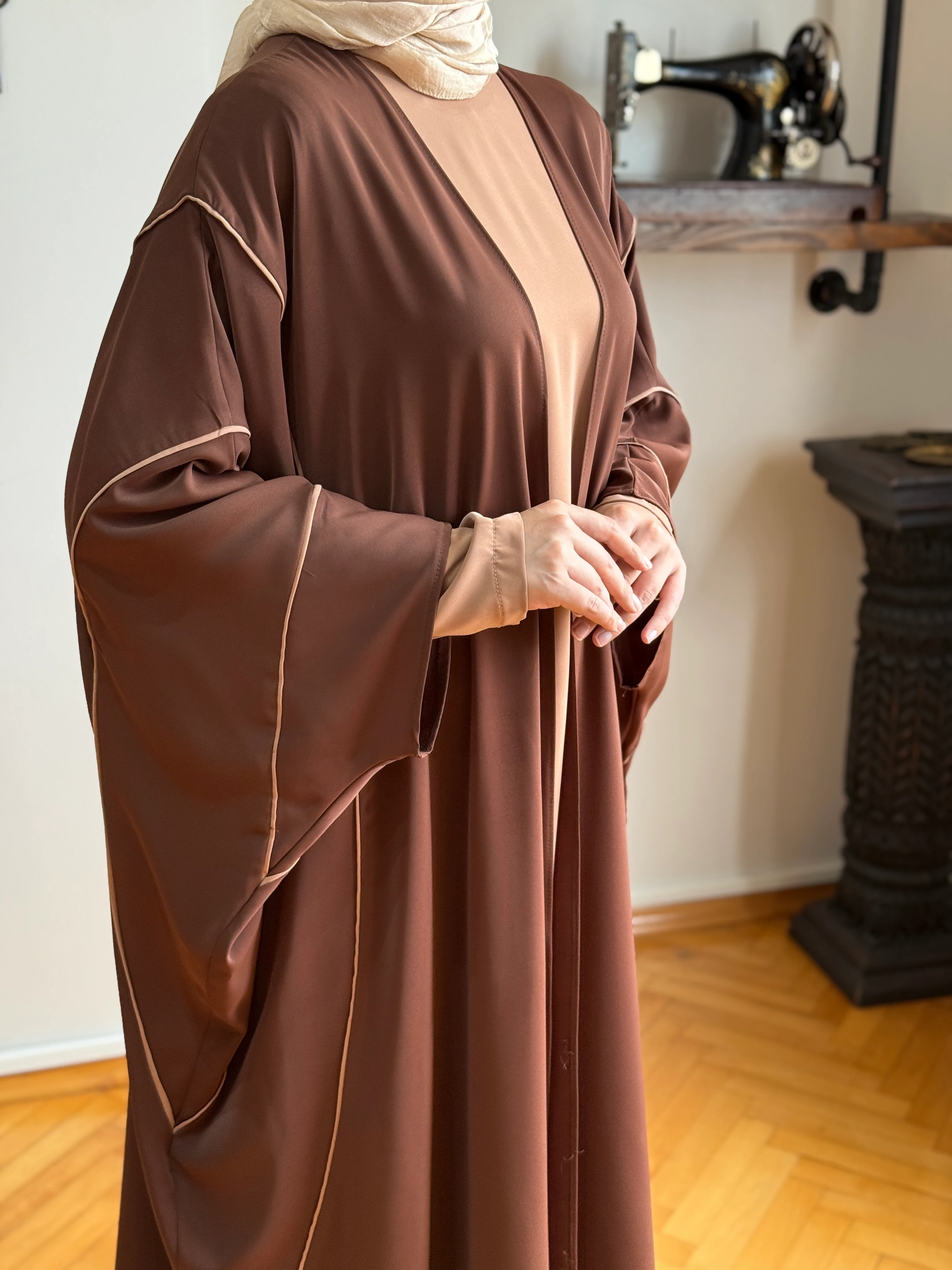 Biyeli Abaya Takım 5081 NAVRA | FENDEL