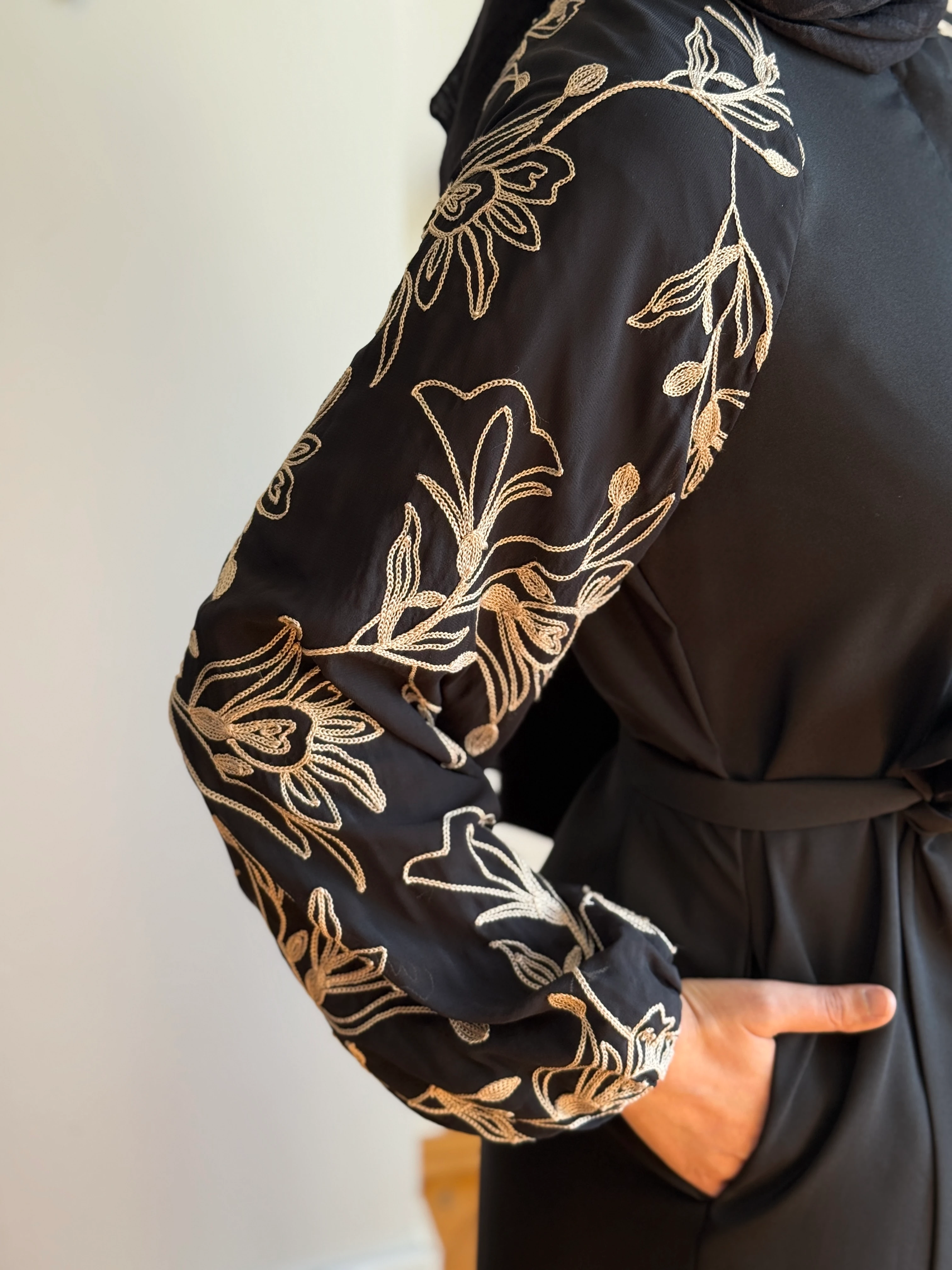 Süzene Nakışlı Reglan Kol Ferace 5051 NAVRA | FENDEL