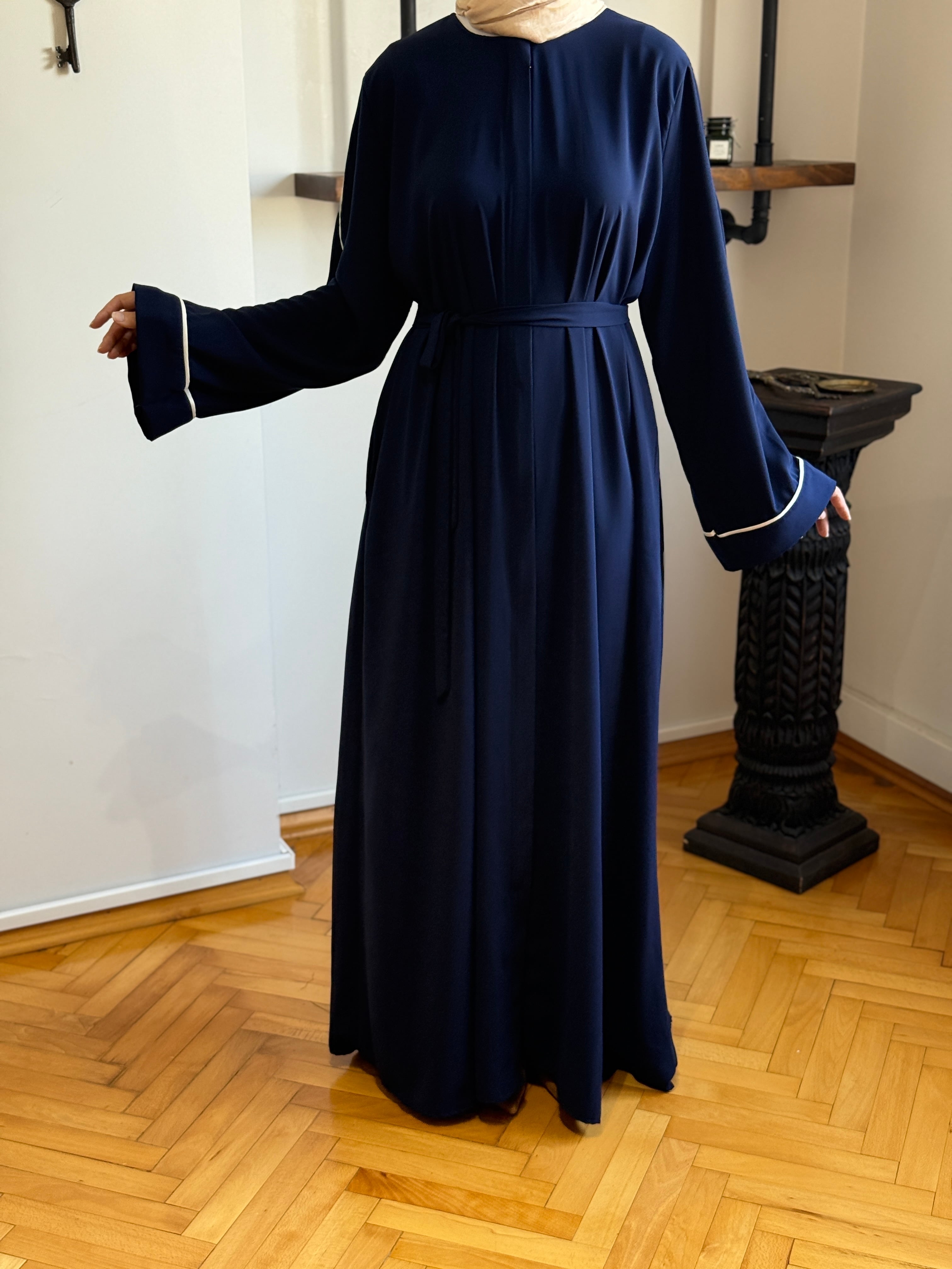 Gizli Patlı Biyeli Abaya Kol Ferace 5058