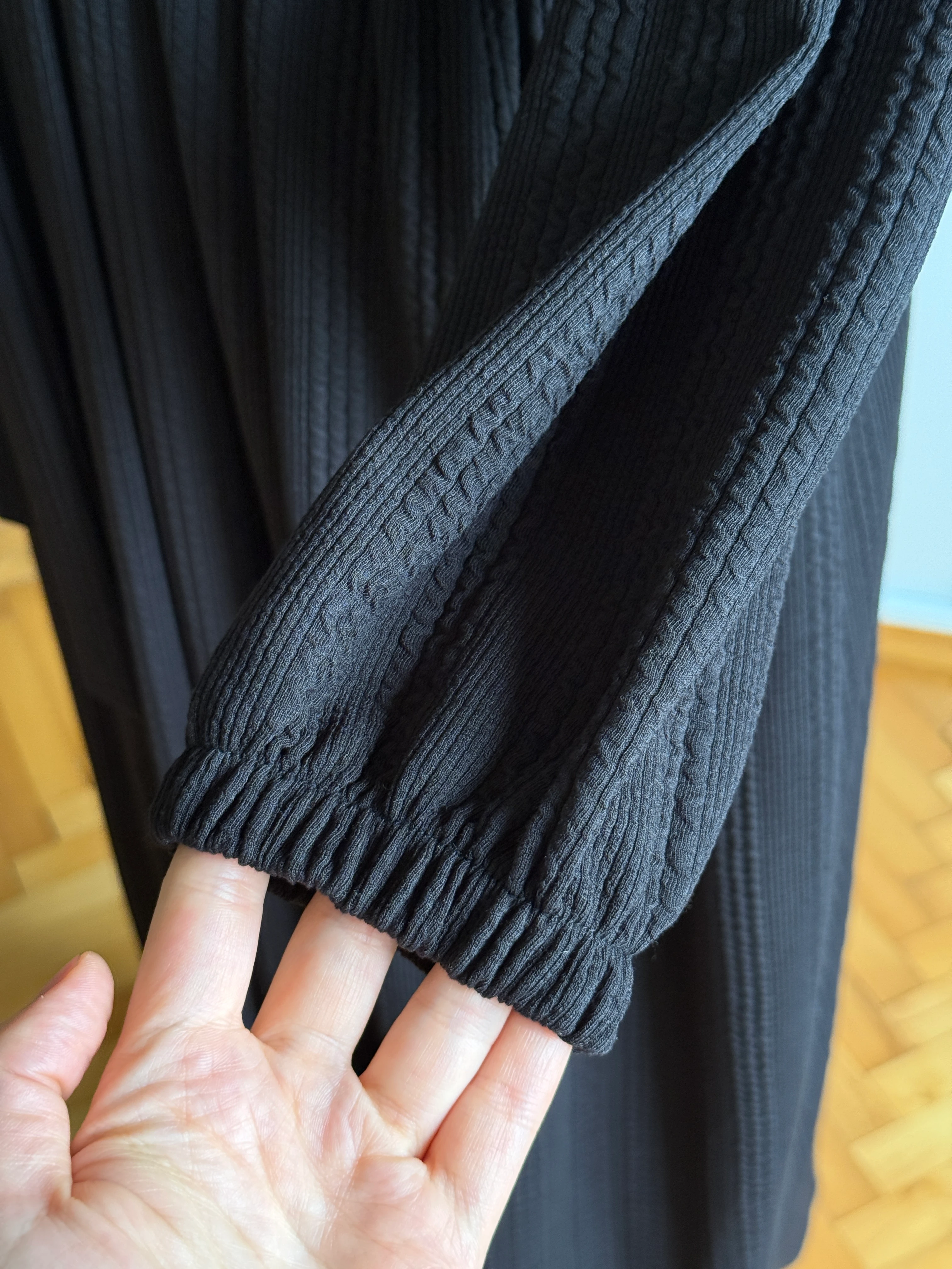 Yandan Büzgülü Örme Uzun Hırka Ferace 2408 NAVRA | FENDEL