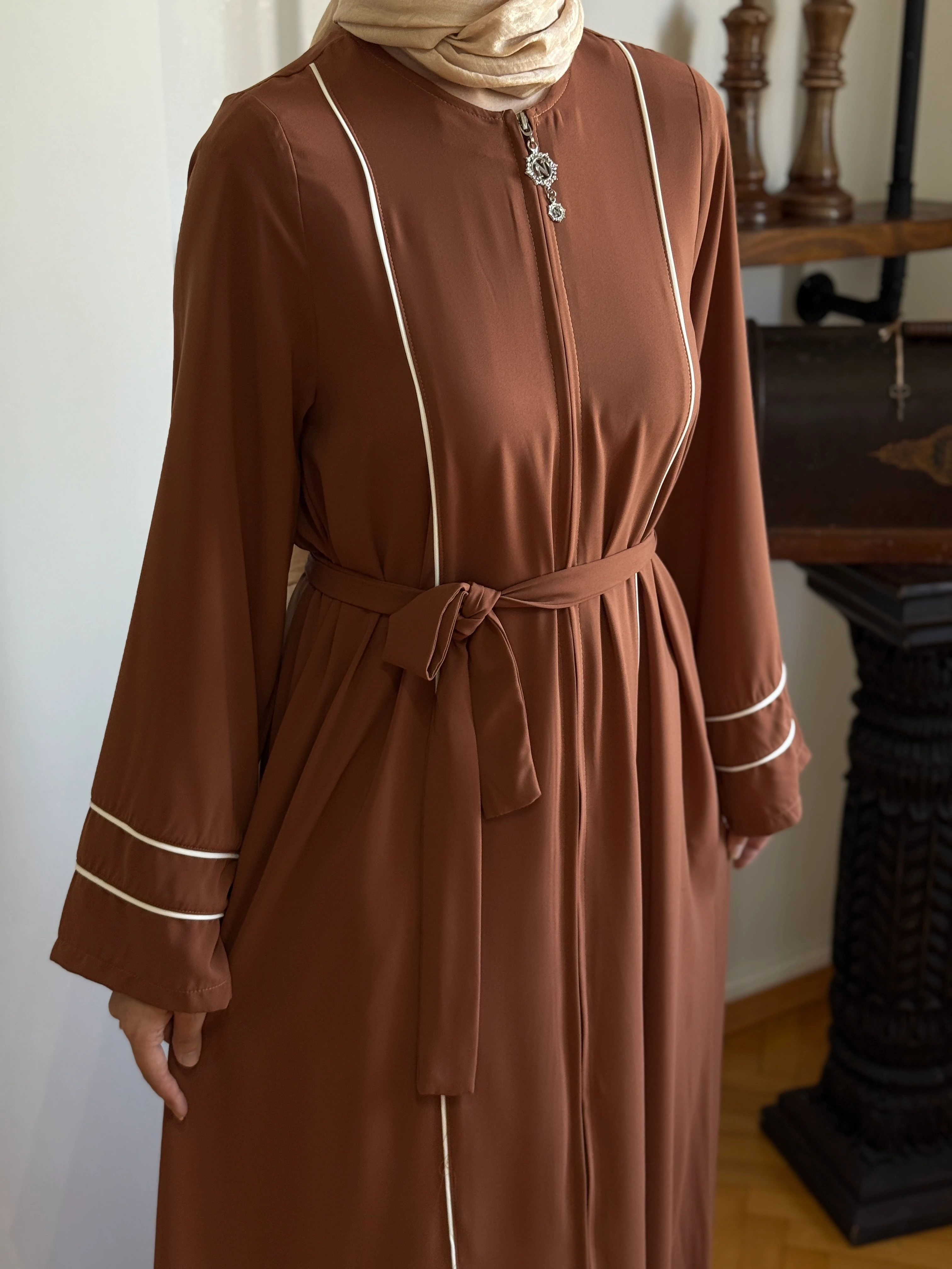 Çift Biyeli Medine İpeği Ferace 5045 NAVRA | FENDEL