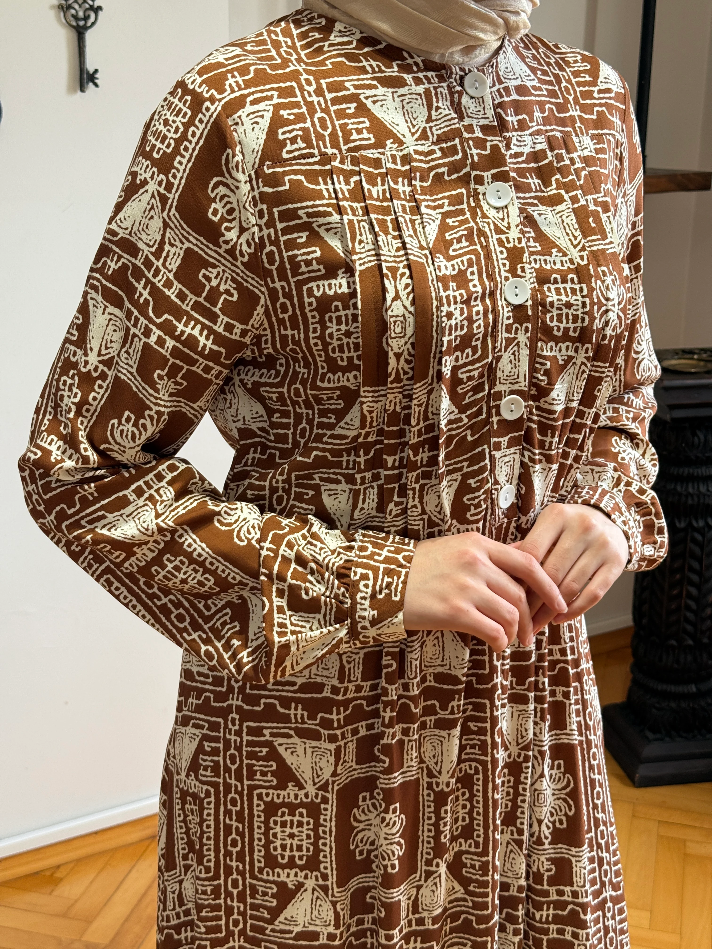 Yarım Pat Nervürlü Pamuk Elbise 1889 NAVRA | FENDEL