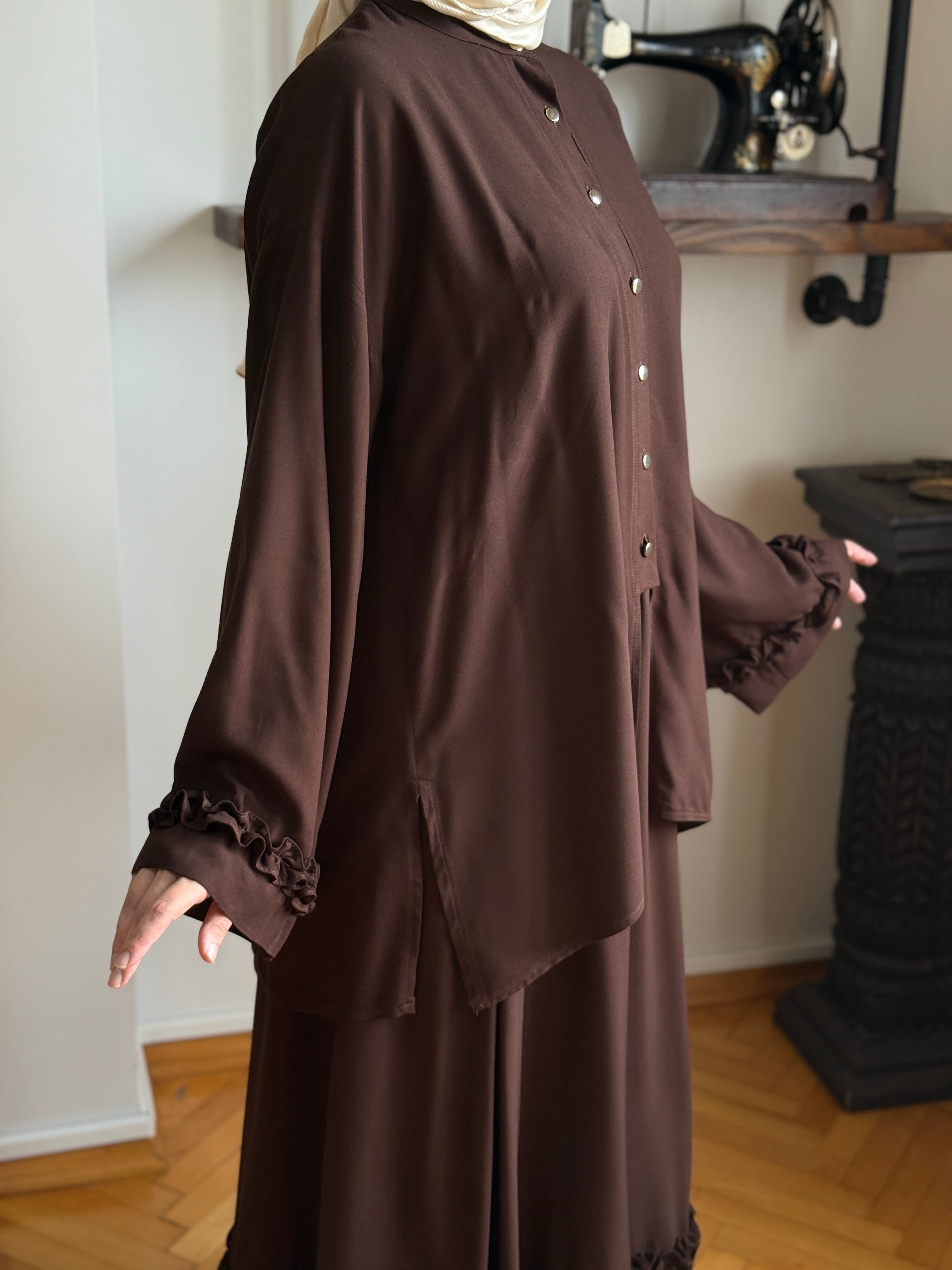 Belmando Oversize Alt Üst Takım 5092 - acı kahve
