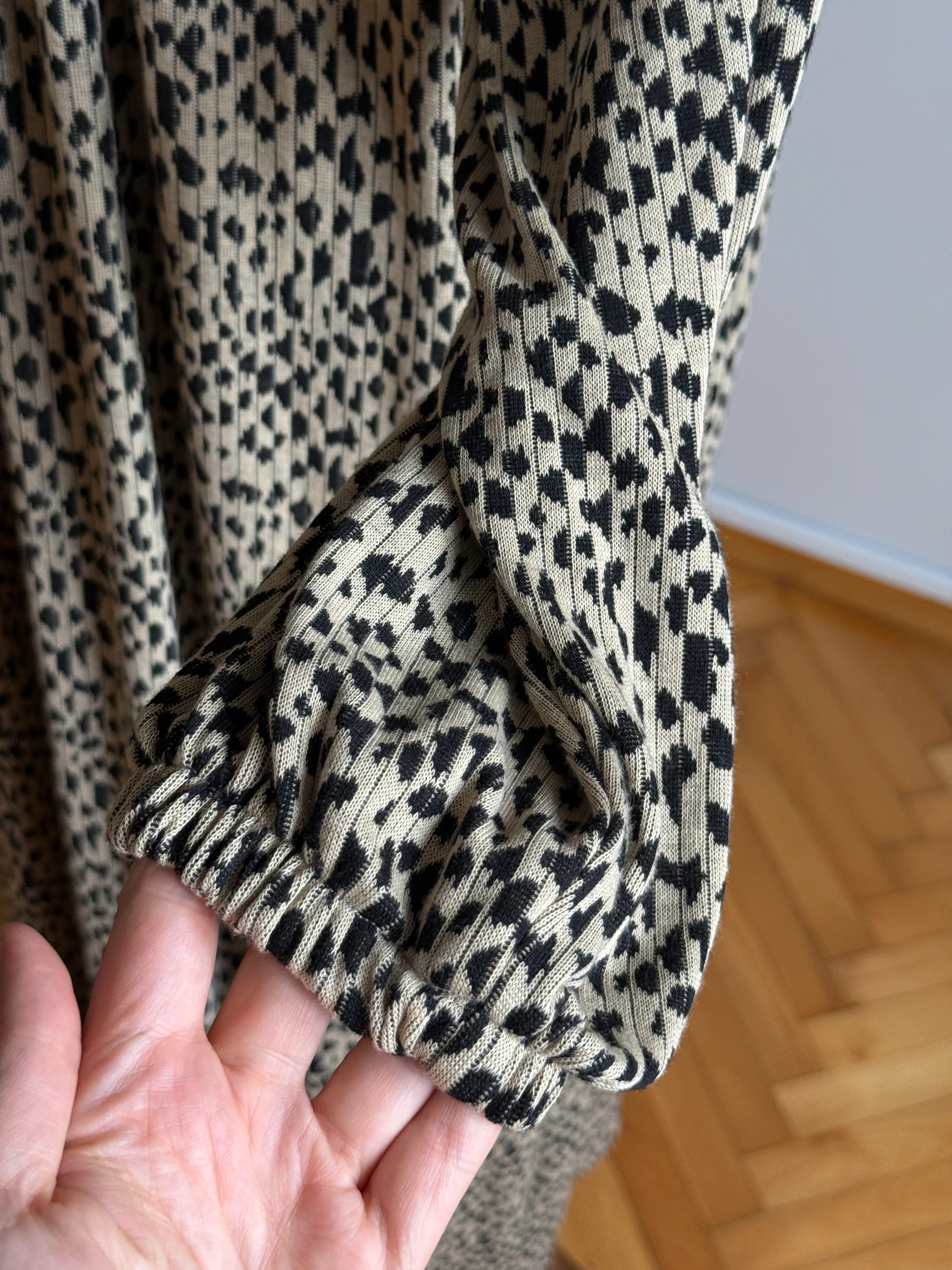 Leopar Desen Salaş Örme Elbise 8001 NAVRA | FENDEL