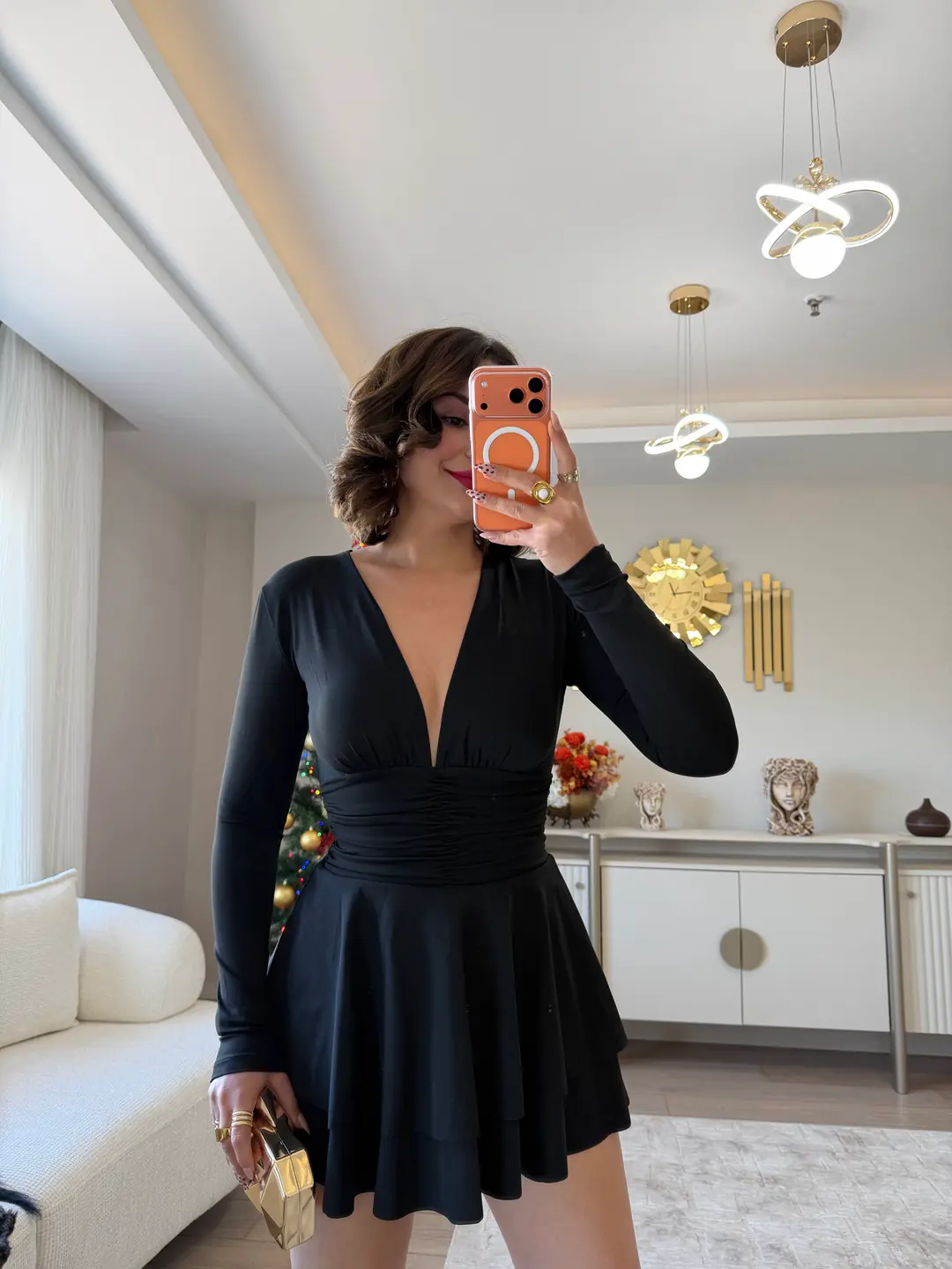 Silky Drapeli Elbise ( İçi Şortlu)