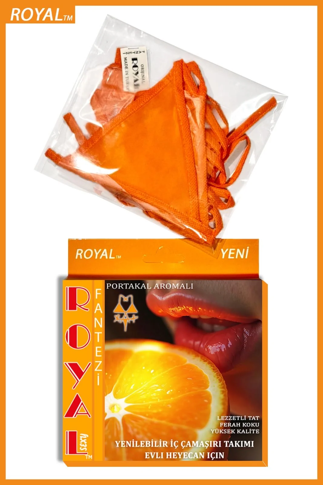 Yenilebilir İç Çamaşırı Takımı - PORTAKAL AROMALI