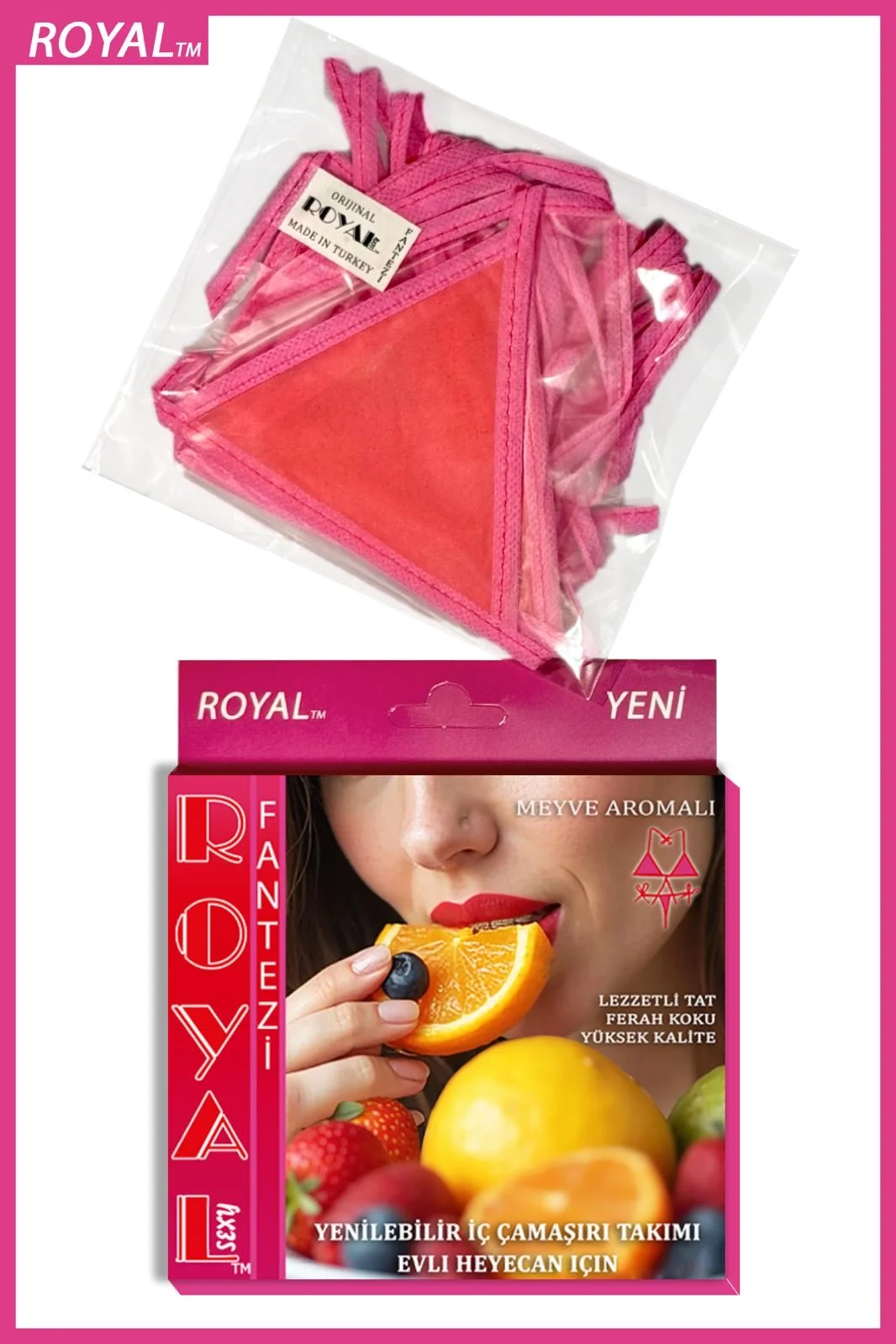 Yenilebilir İç Çamaşırı Takımı - MEYVE AROMALI