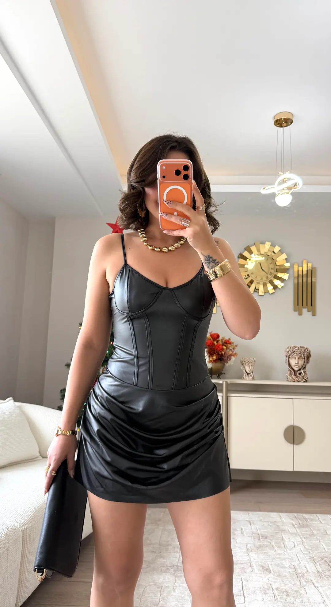 Étoile Balenli Deri Elbise 