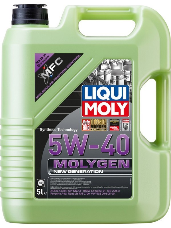 Molygen New Generation 5W-40 5 Litre Motor Yağı