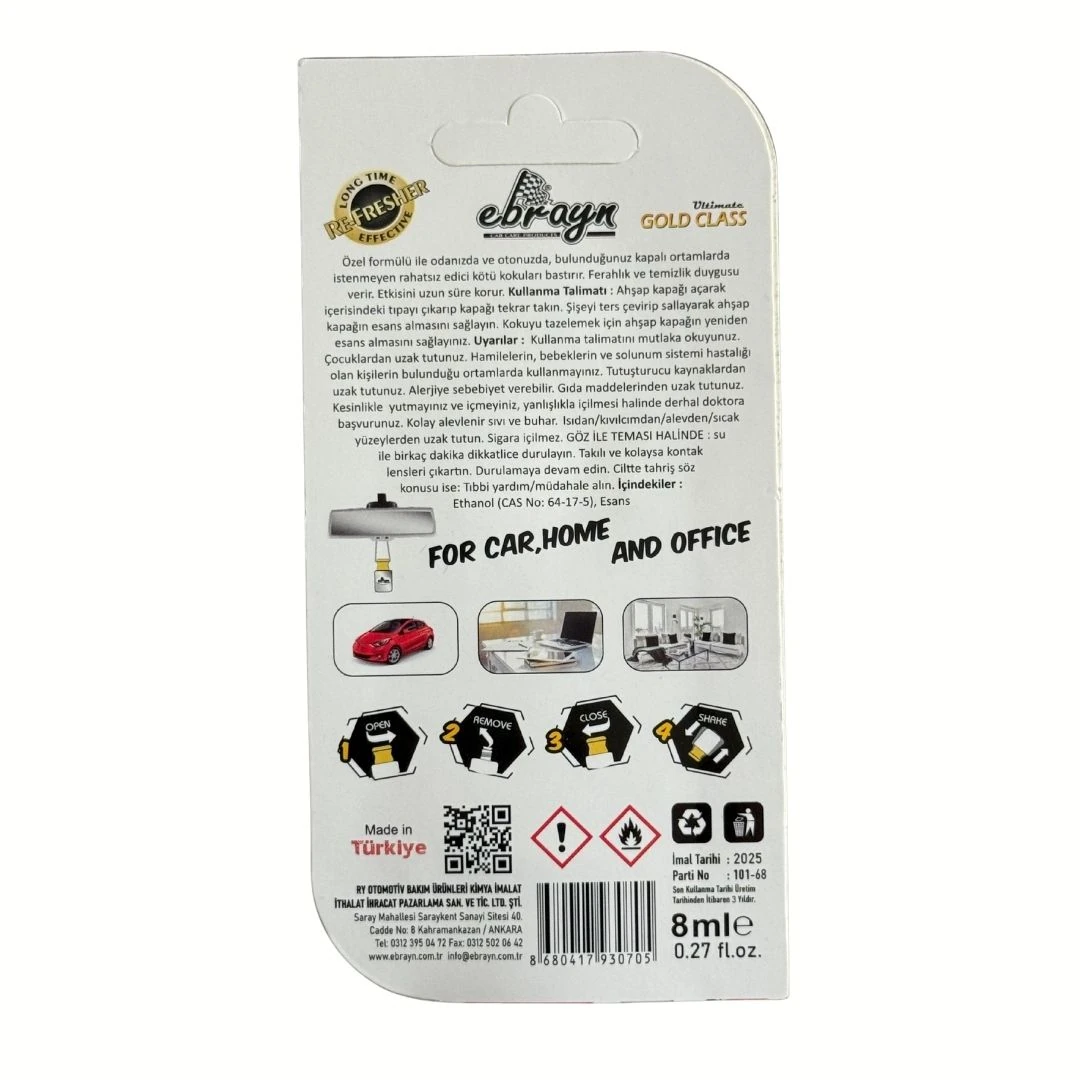 Ebrayn Oto Kokusu Sakızlı 8 ml