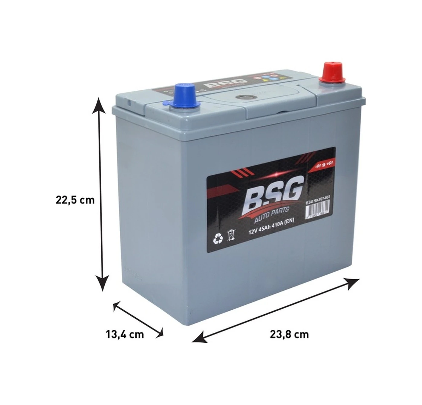 Akü 12V 45Ah 430 Cca Ters Bsg