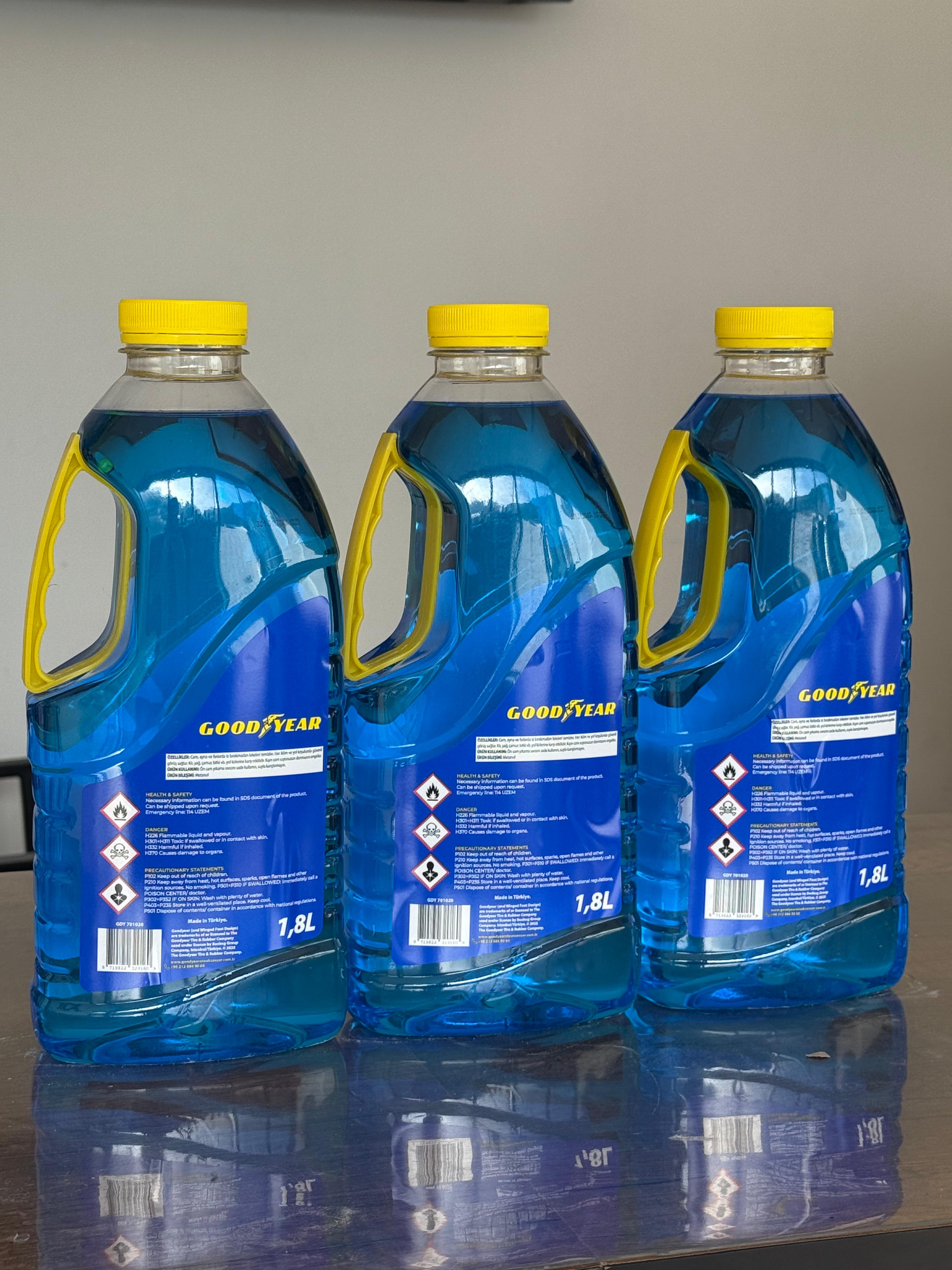 Kışlık Antifrizli Cam Suyu 3 Adet 1,8 x3 Litre -22 Derece