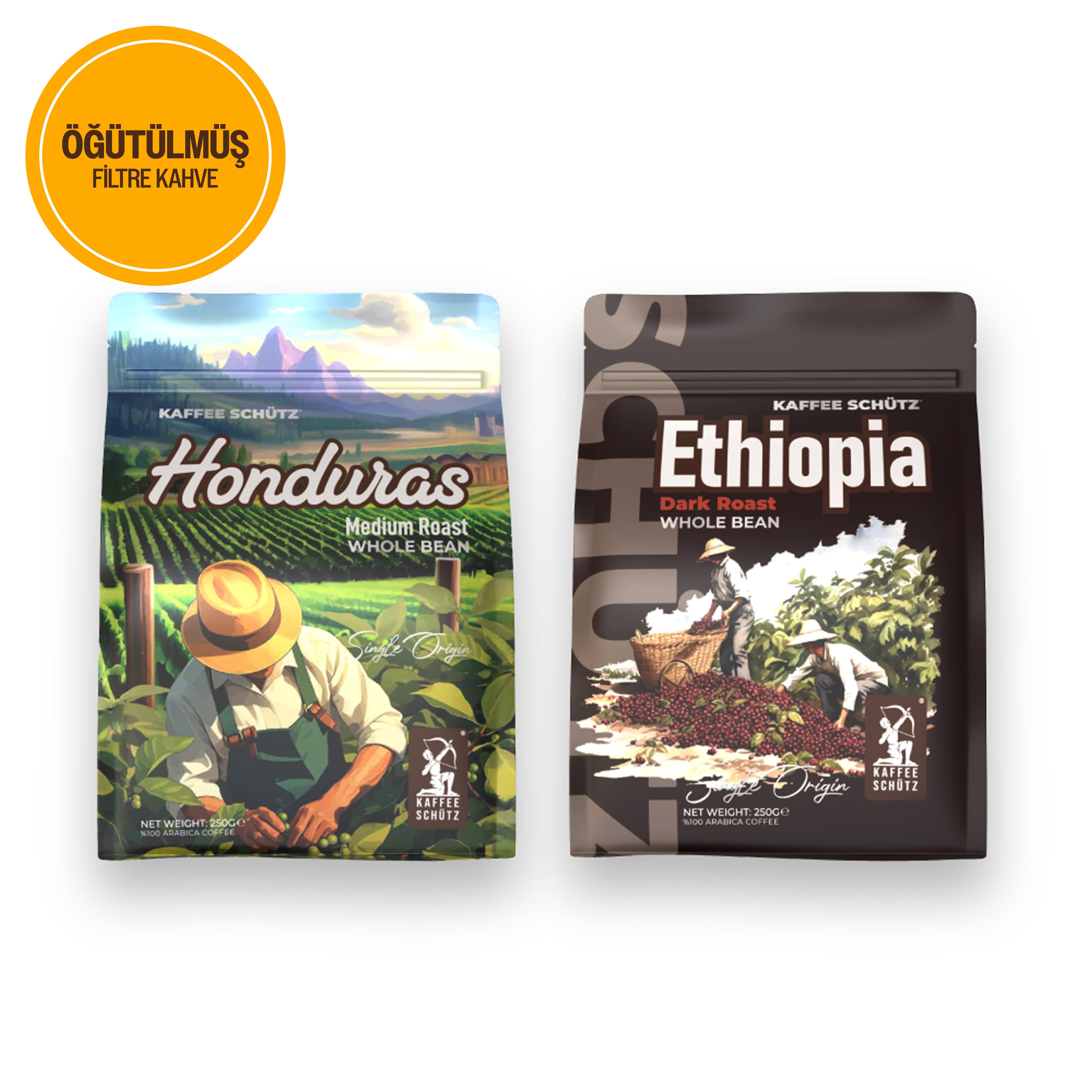Honduras & Ethiophia Öğütülmüş Yöresel Kahve 250g x 2