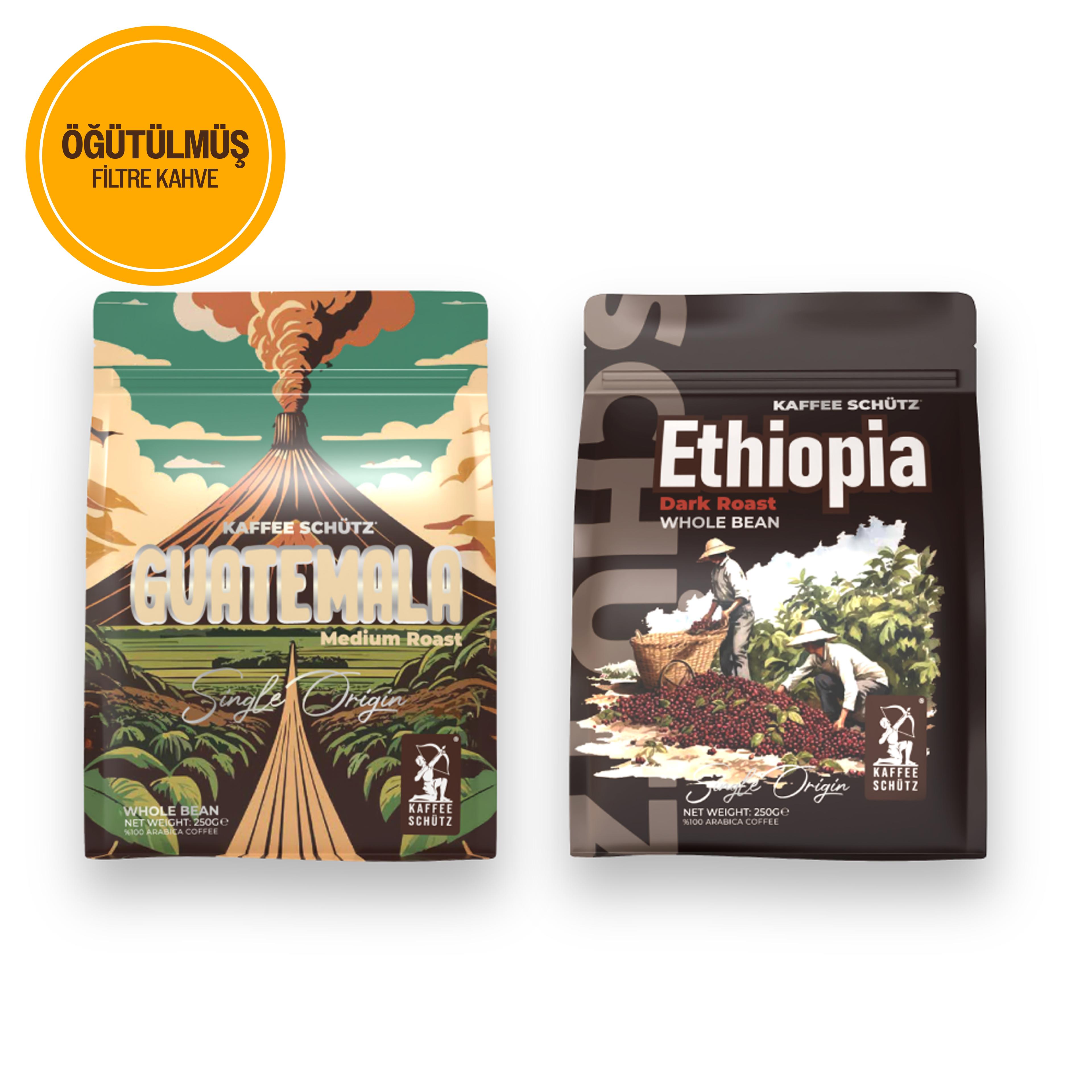 Guatemala & Ethiophia Öğütülmüş Yöresel Kahve 250g x 2