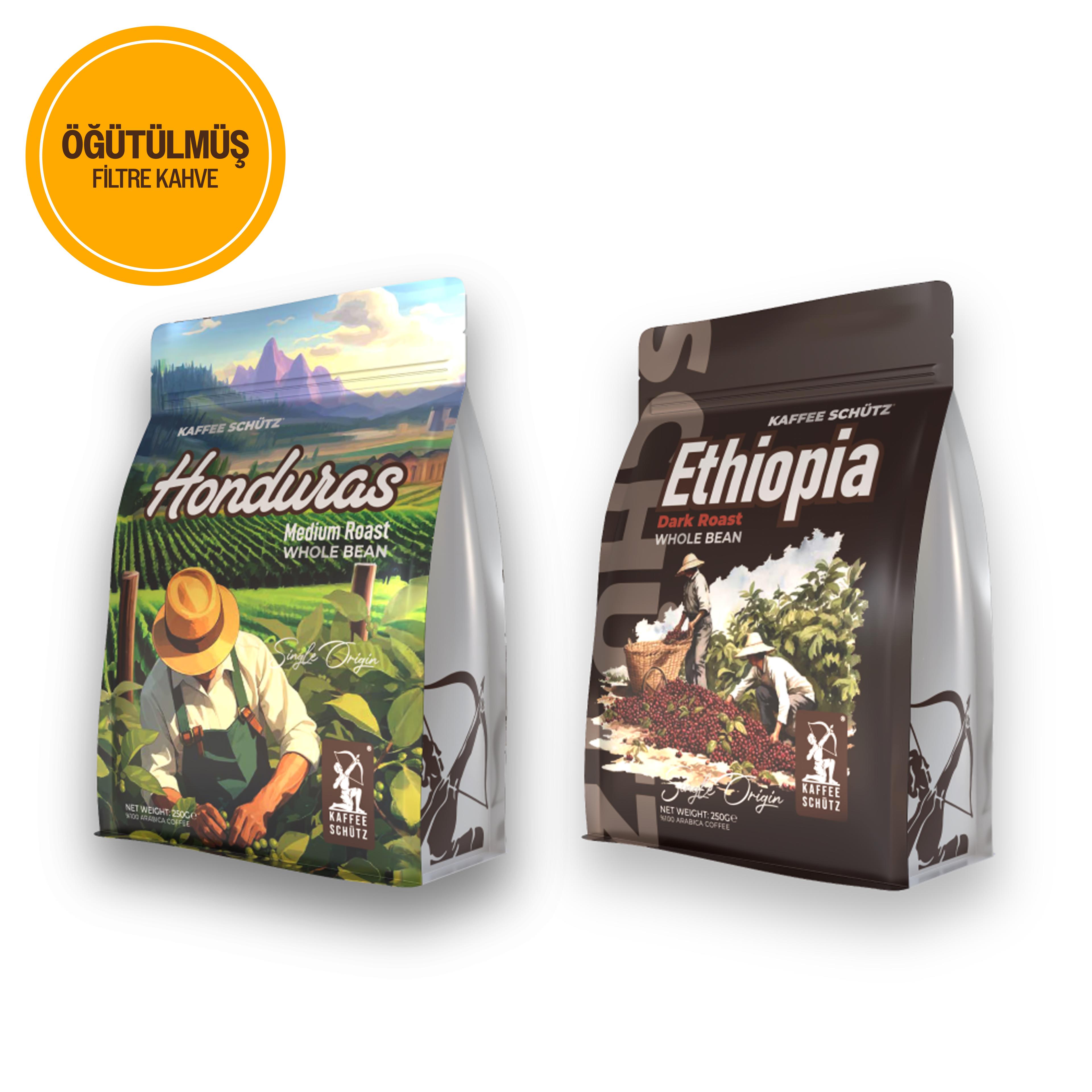 Honduras & Ethiophia Öğütülmüş Yöresel Kahve 250g x 2