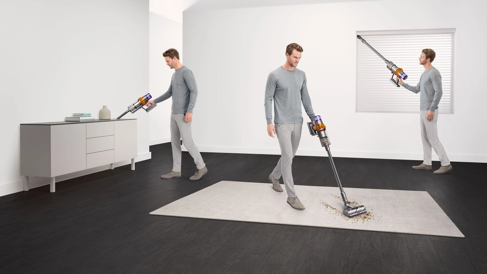 Dyson V15 Detect Absolute Şarjlı ve Dikey Süpürge Gri