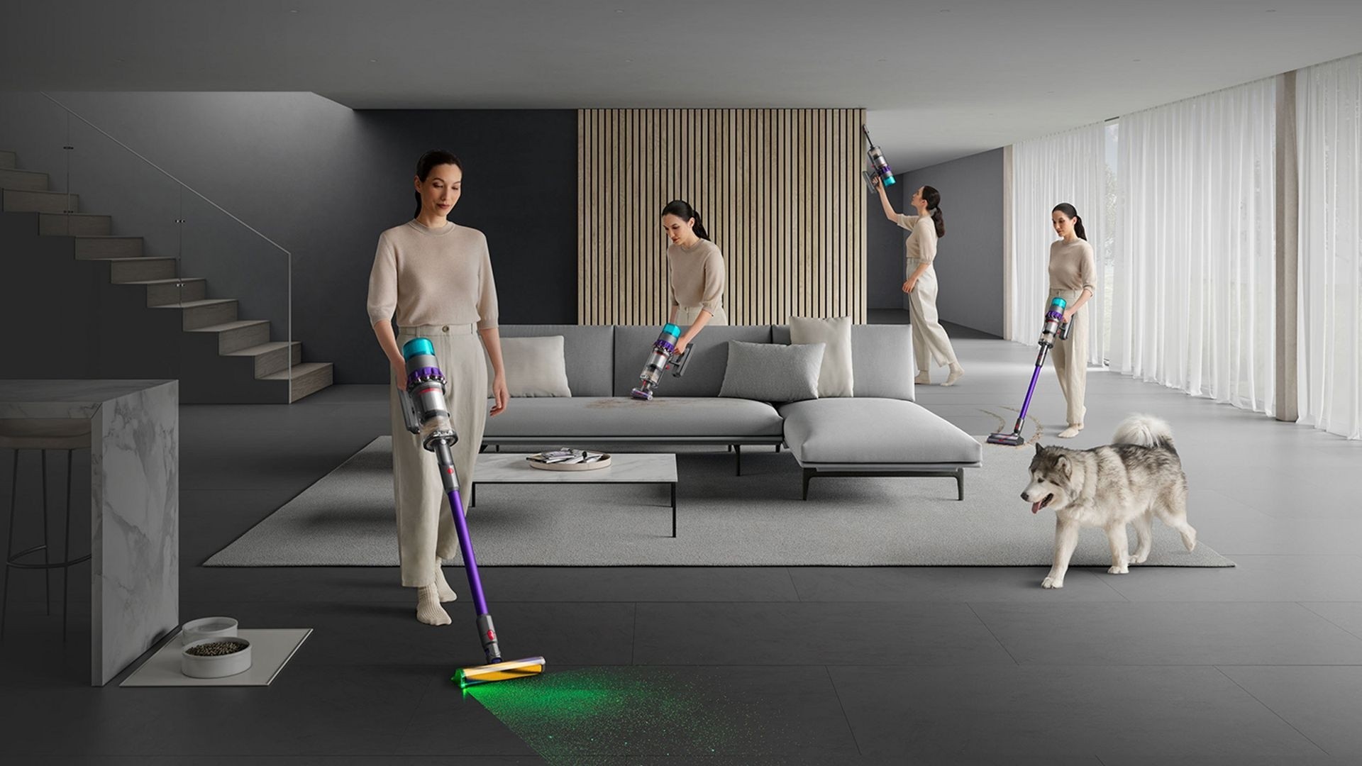 Dyson Gen5Detect Şarjlı Dikey Süpürge Gri - Mor