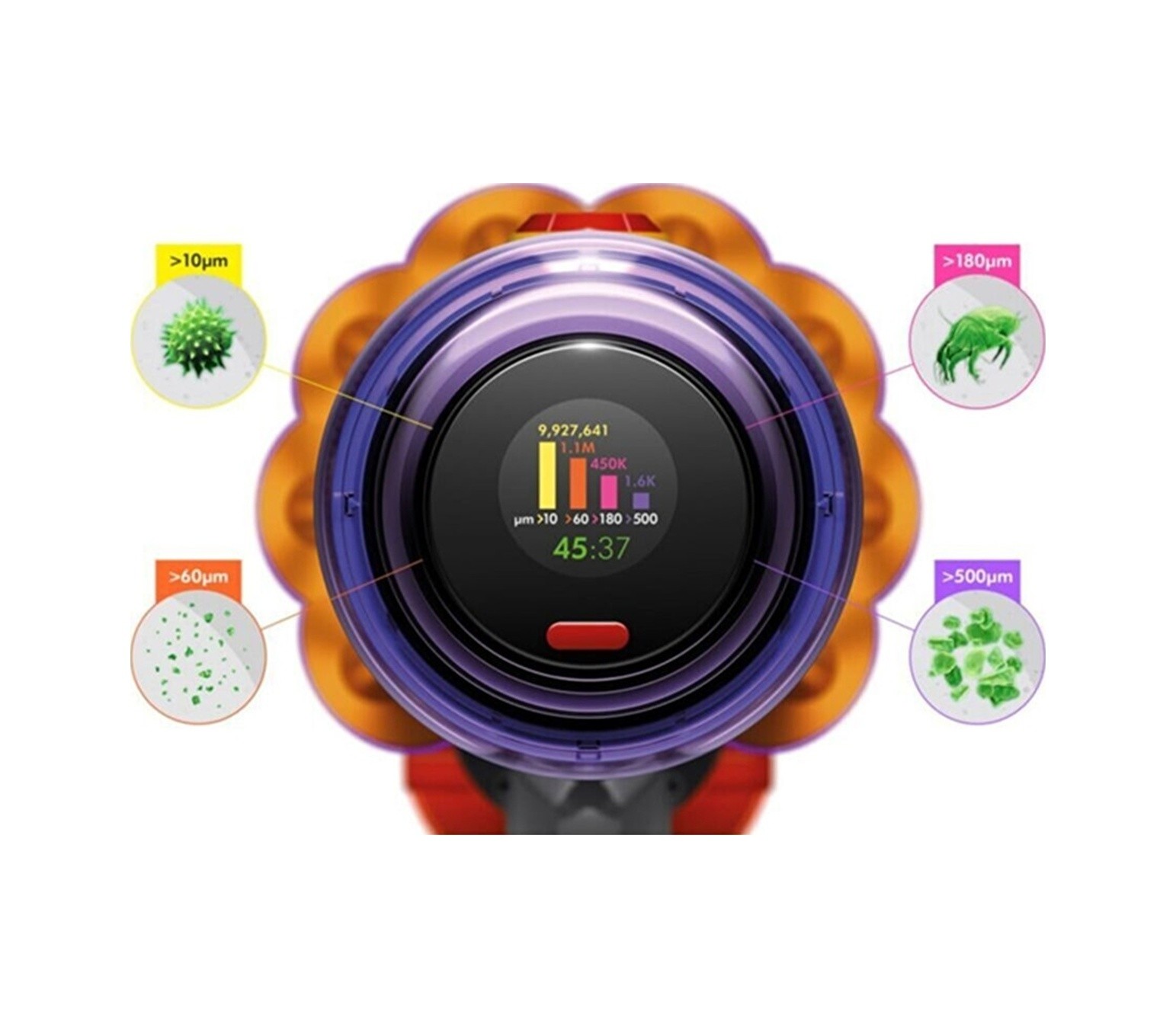 Dyson V12 Detect Slim Absolute Kablosuz Dikey Şarjlı Süpürge Gri