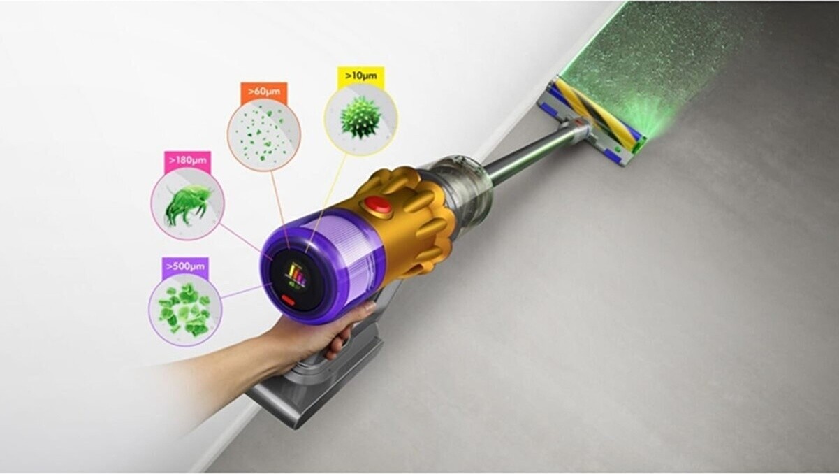 Dyson V12 Detect Slim Absolute Kablosuz Dikey Şarjlı Süpürge Gri