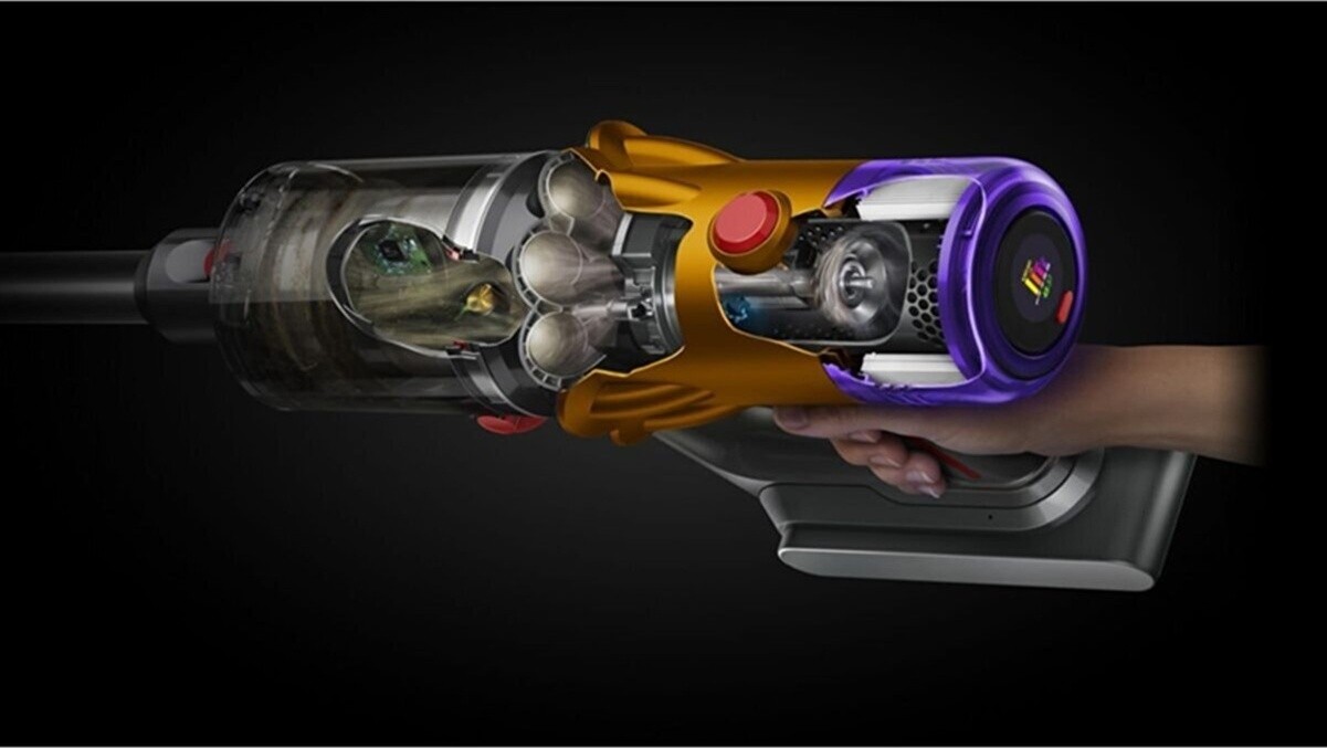 Dyson V12 Detect Slim Absolute Kablosuz Dikey Şarjlı Süpürge Gri