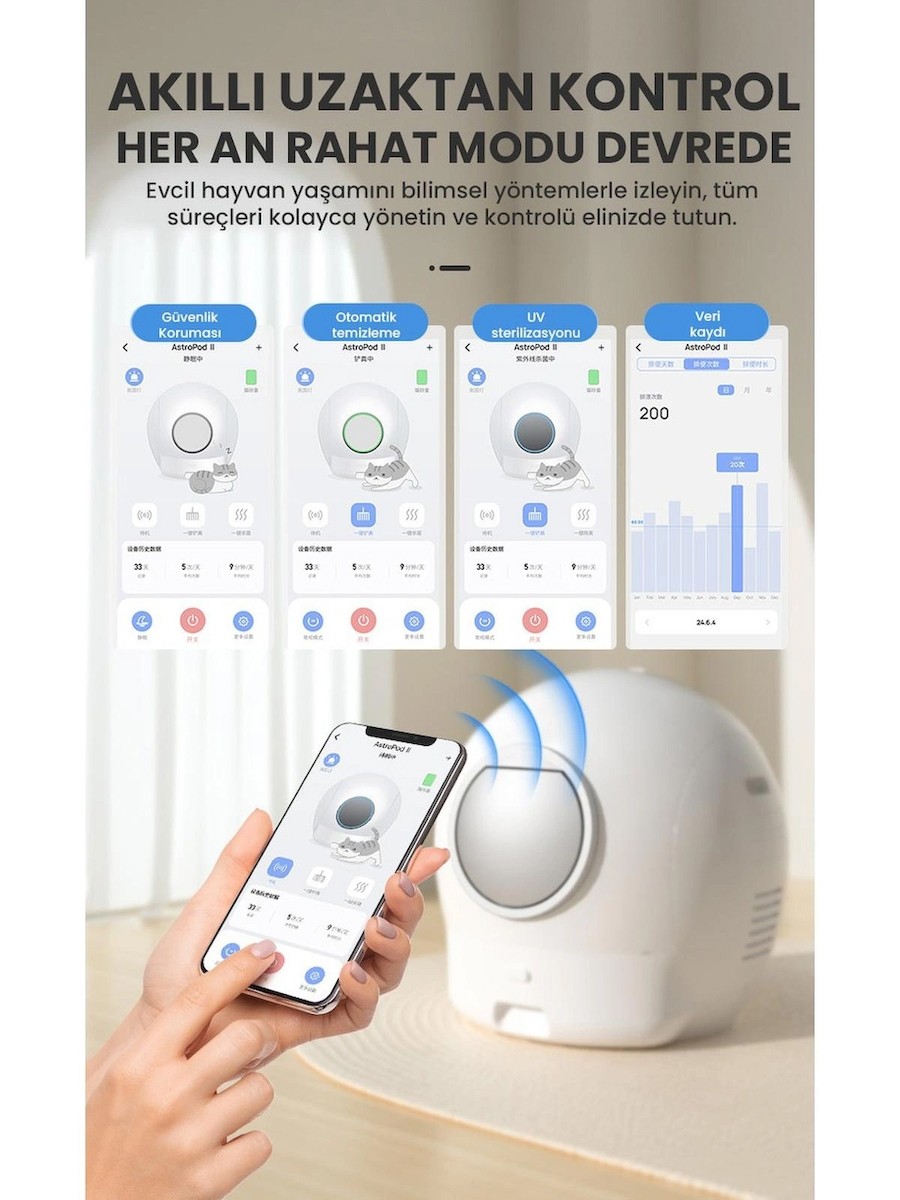 ELS Pet S30 Pro 2. Nesil Otomatik Akıllı Kedi Tuvaleti
