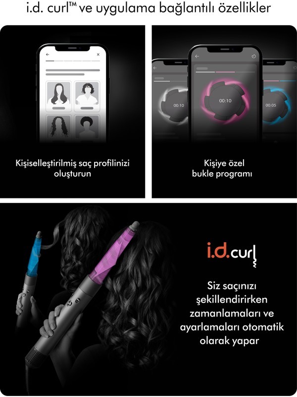 Airwrap I.d.™ Saç Şekillendirme ve Kurutma Seti - Kıvırcık+Bukleli (Vinca Mavisi/topaz)