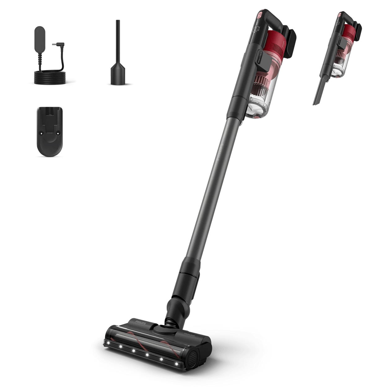 Philips 6000 Serisi XC6552/01 Dikey Şarjlı Süpürge Kırmızı