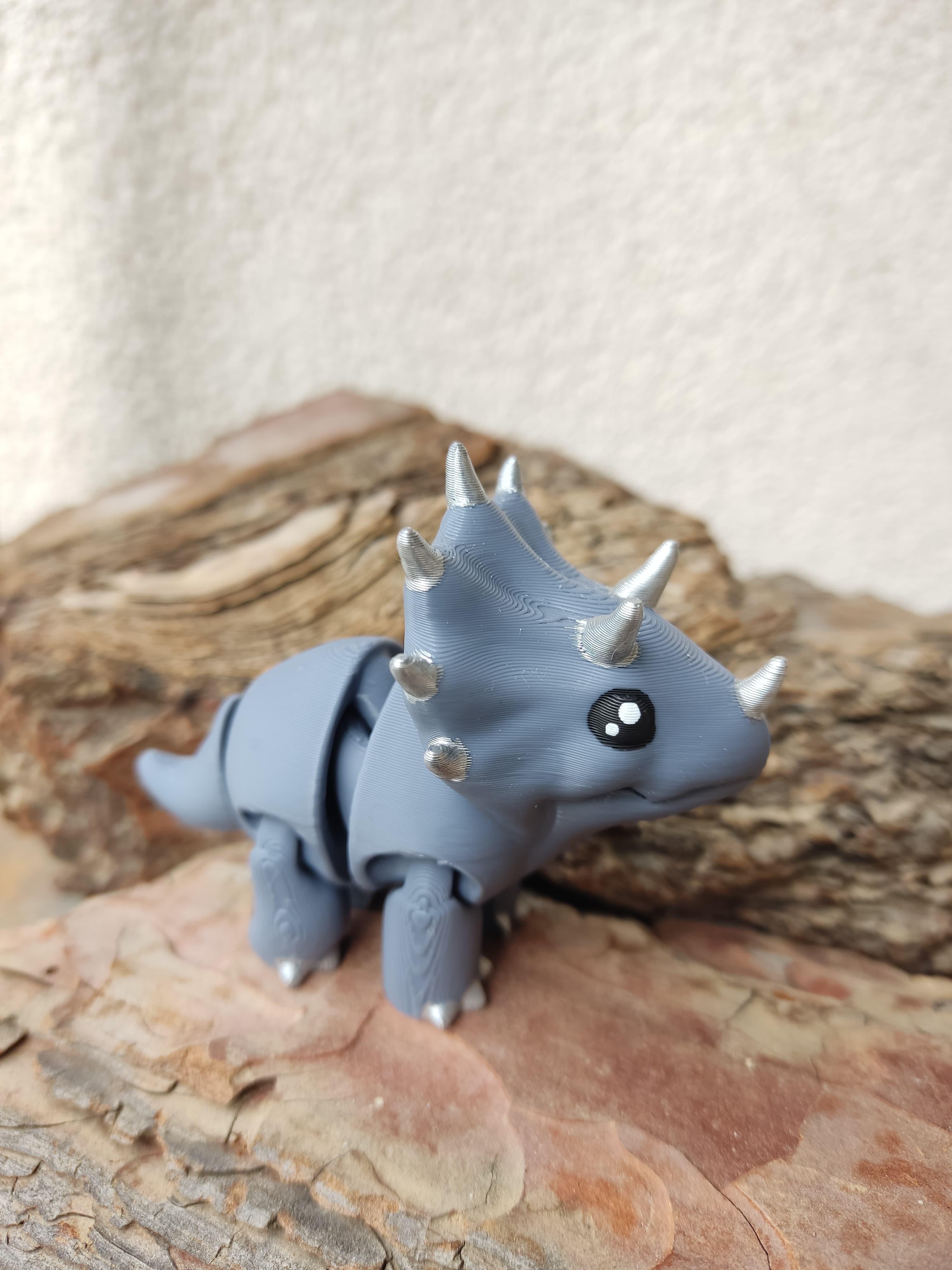 3D Dinazor Figürü - Flexi Triceratops Çocuklar & Koleksiyoncular için Hediyelik