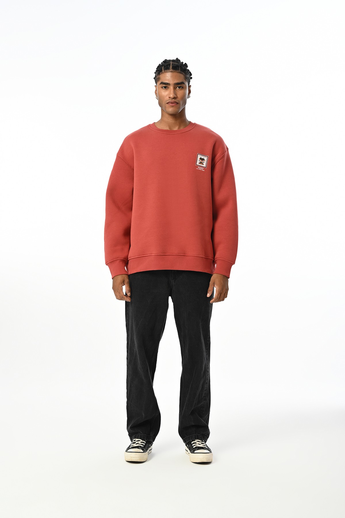 Bisiklet Yaka Sweatshirt - Kiremit