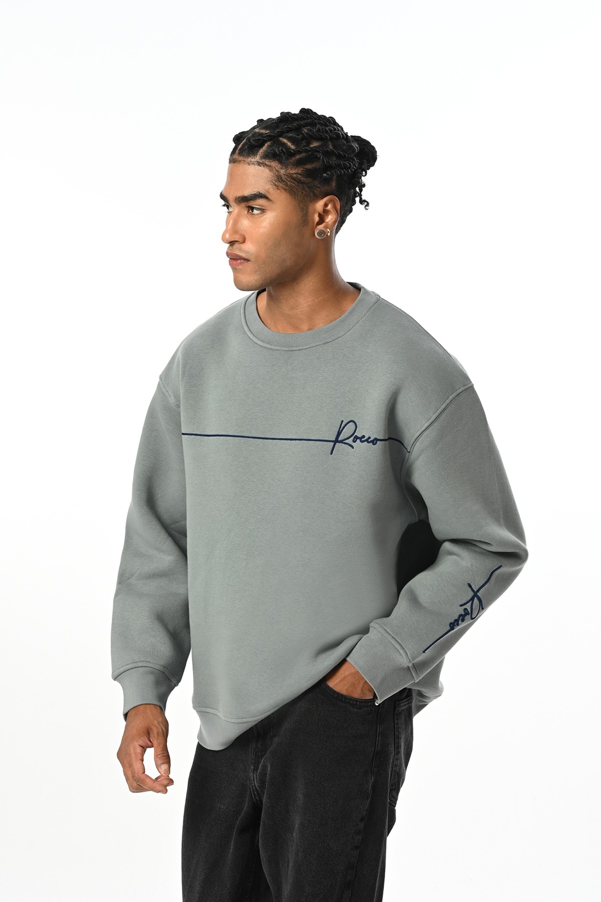 Bisiklet Yaka Sweatshirt