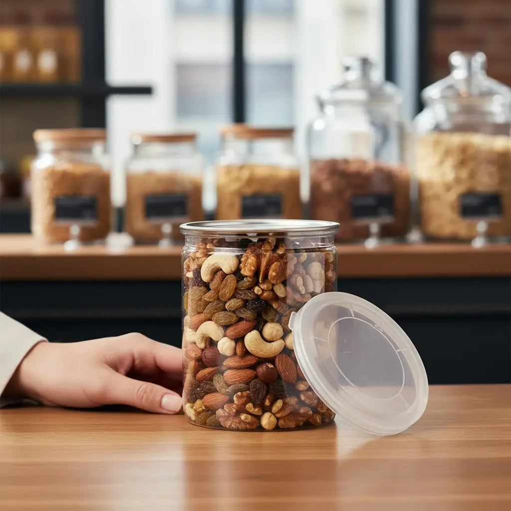 600ml PETCan Container + Metal Lid (200 Pieces)