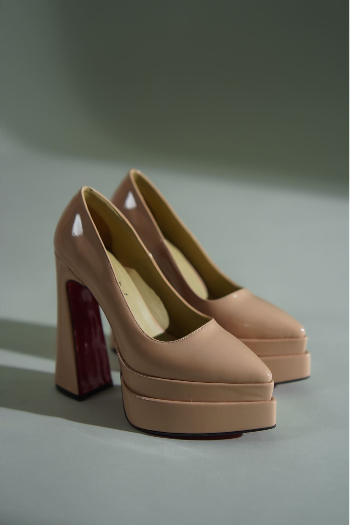 Nude Çift Platform Özel Tasarım Kadın Ayakkabı Rigel