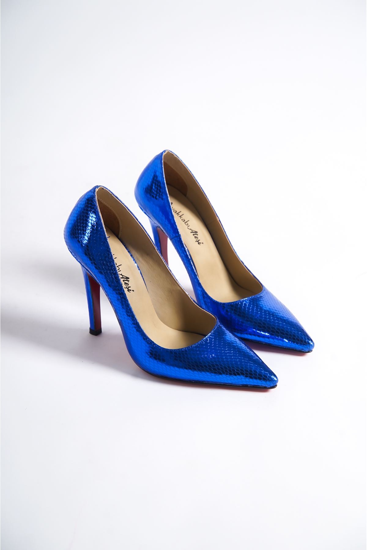 Mavi Kadın İnce Topuklu Ayakkabı Stiletto Yoshi