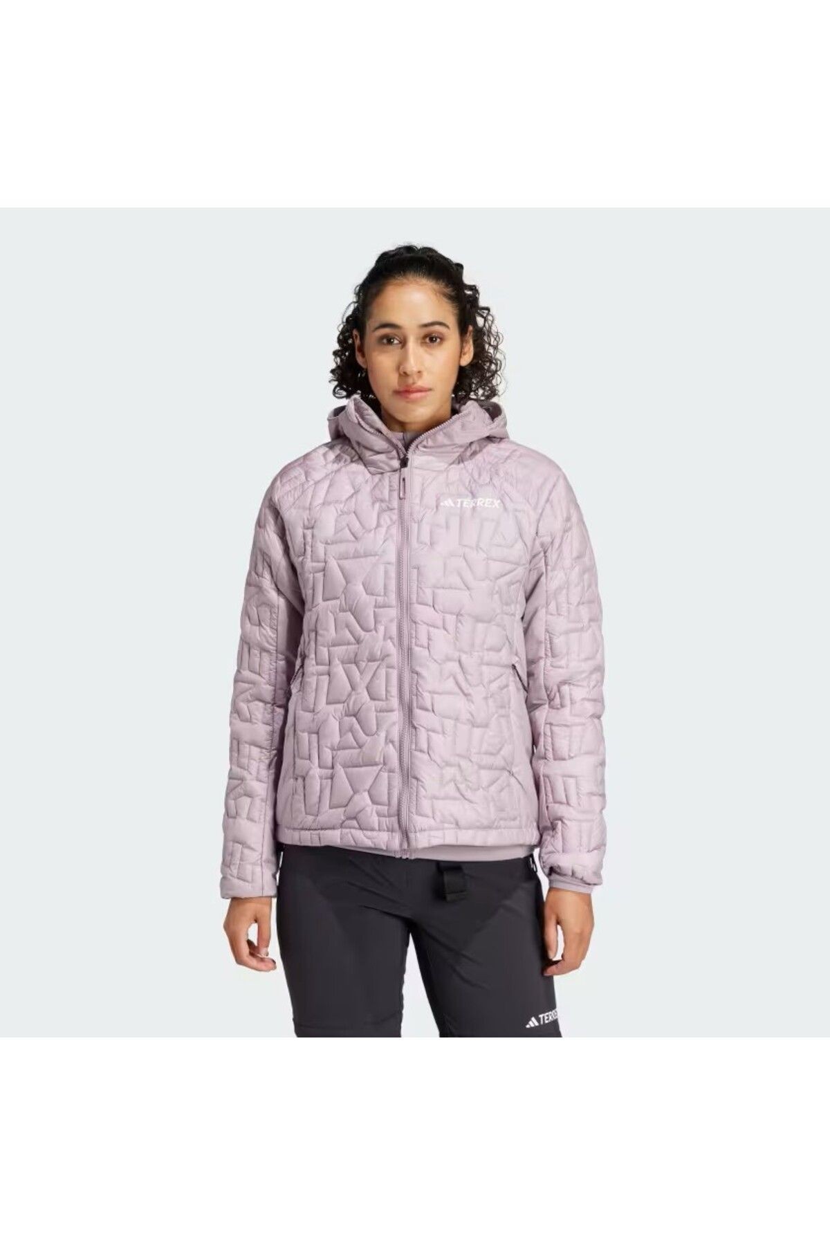 Adidas Terrex Xperior PrimaLoft Loose Fill Insulated Mor Kadın Kapüşonlu Mont IM8191