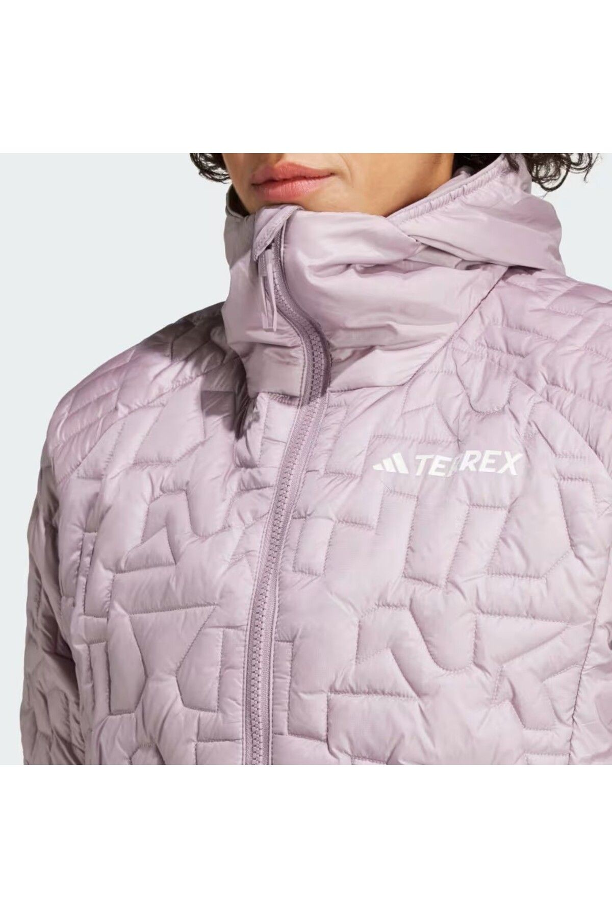 Adidas Terrex Xperior PrimaLoft Loose Fill Insulated Mor Kadın Kapüşonlu Mont IM8191