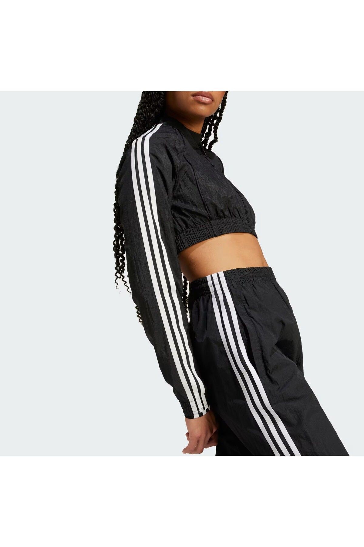 Adidas Slim Crop Track Top Siyah Kadın Crop - IW5484