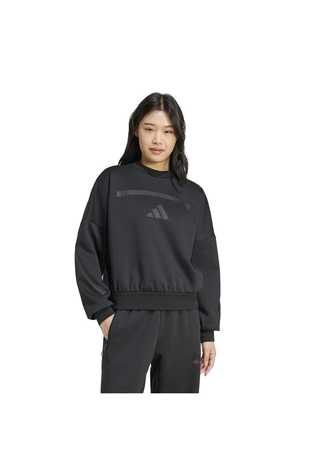 Adidas W Z.N.E. SWT Kadın Siyah Sweatshirt  - JE7855