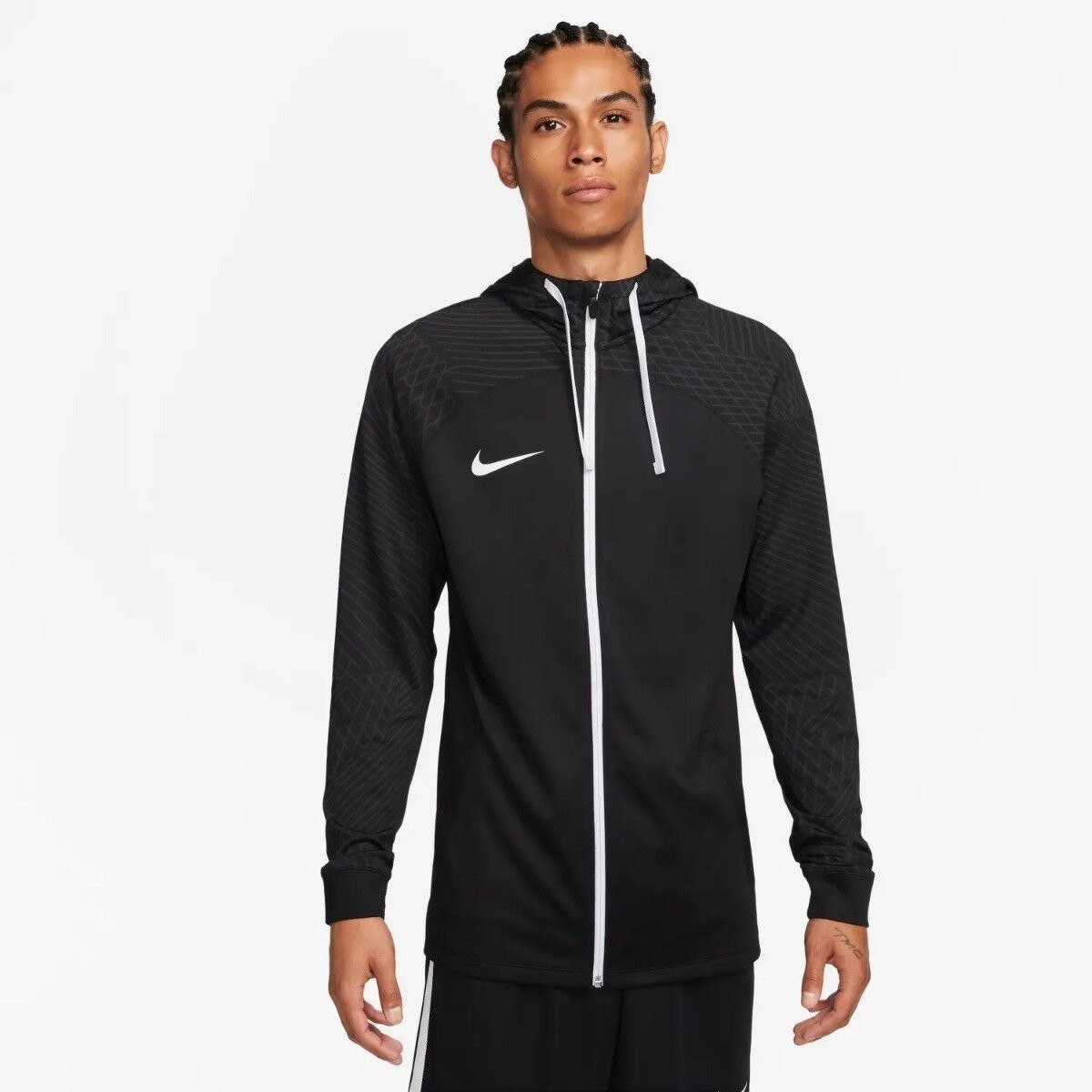 Nike Dri Fit Strike Erkek Siyah Kapüşonlu Ceket DR2571-010