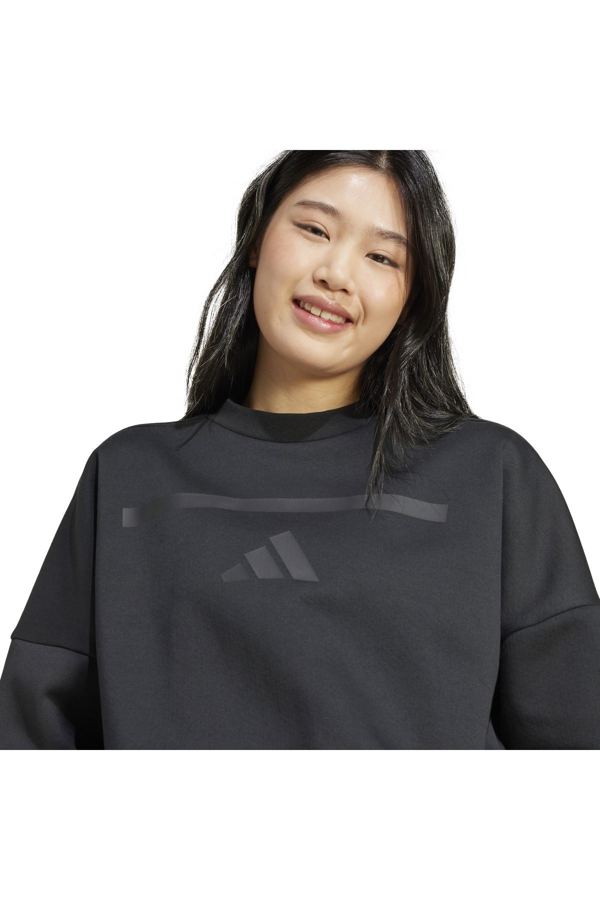 Adidas W Z.N.E. SWT Kadın Siyah Sweatshirt  - JE7855