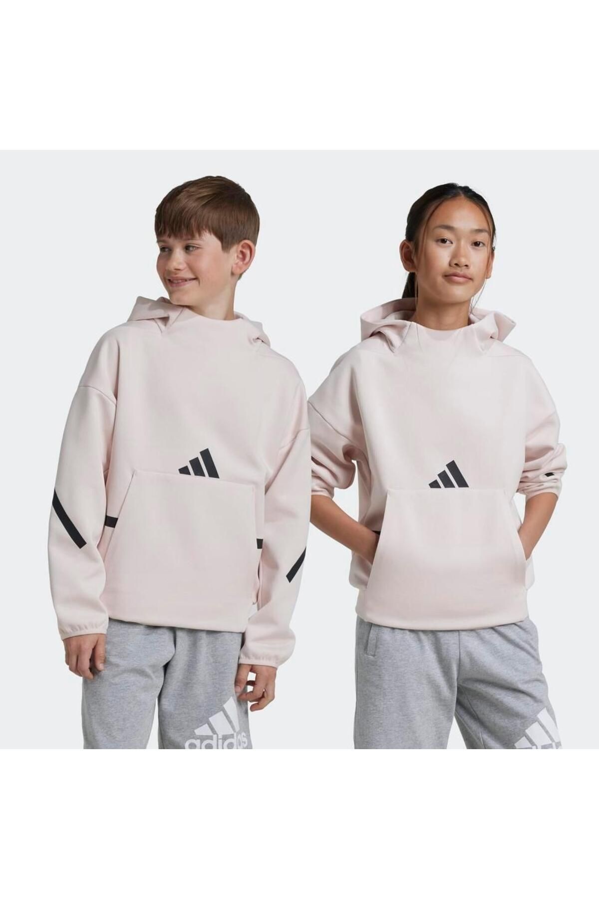 Adidas Z.N.E. Çocuk Pembe Sweatshirt (JF2818)