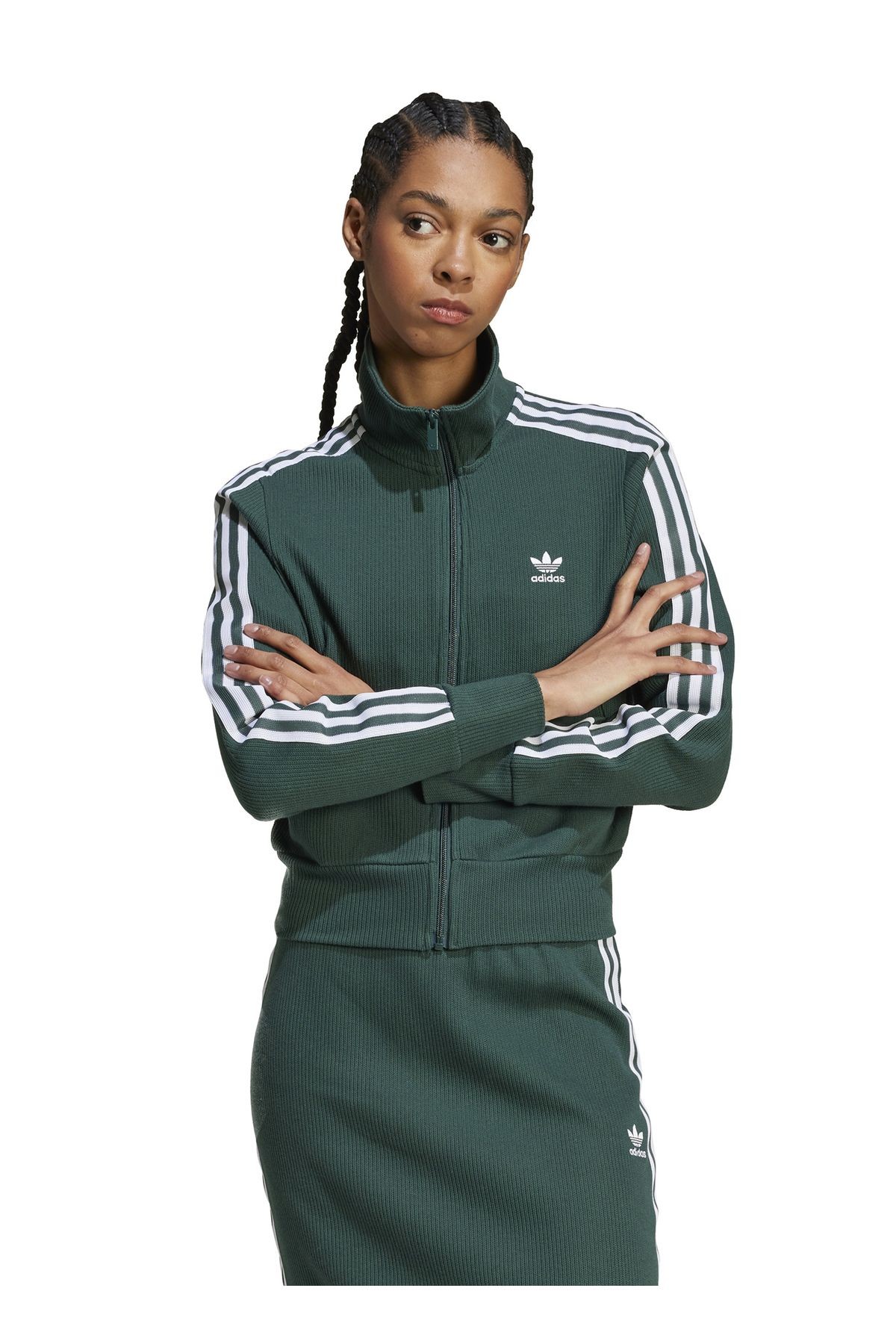 Adidas Yeşil Kadın O Yaka Normal Kalıp Sweatshirt - IW3162