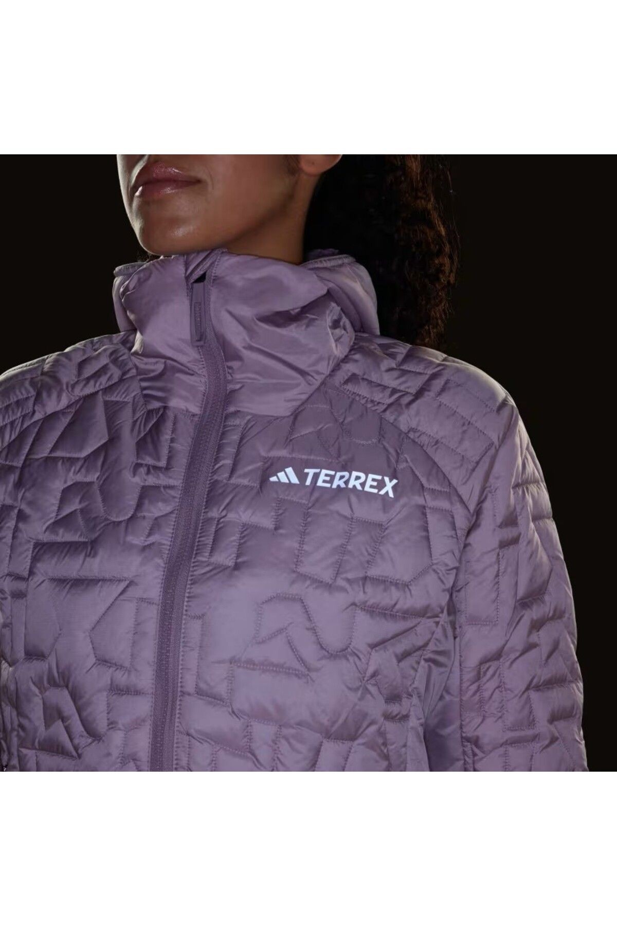 Adidas Terrex Xperior PrimaLoft Loose Fill Insulated Mor Kadın Kapüşonlu Mont IM8191