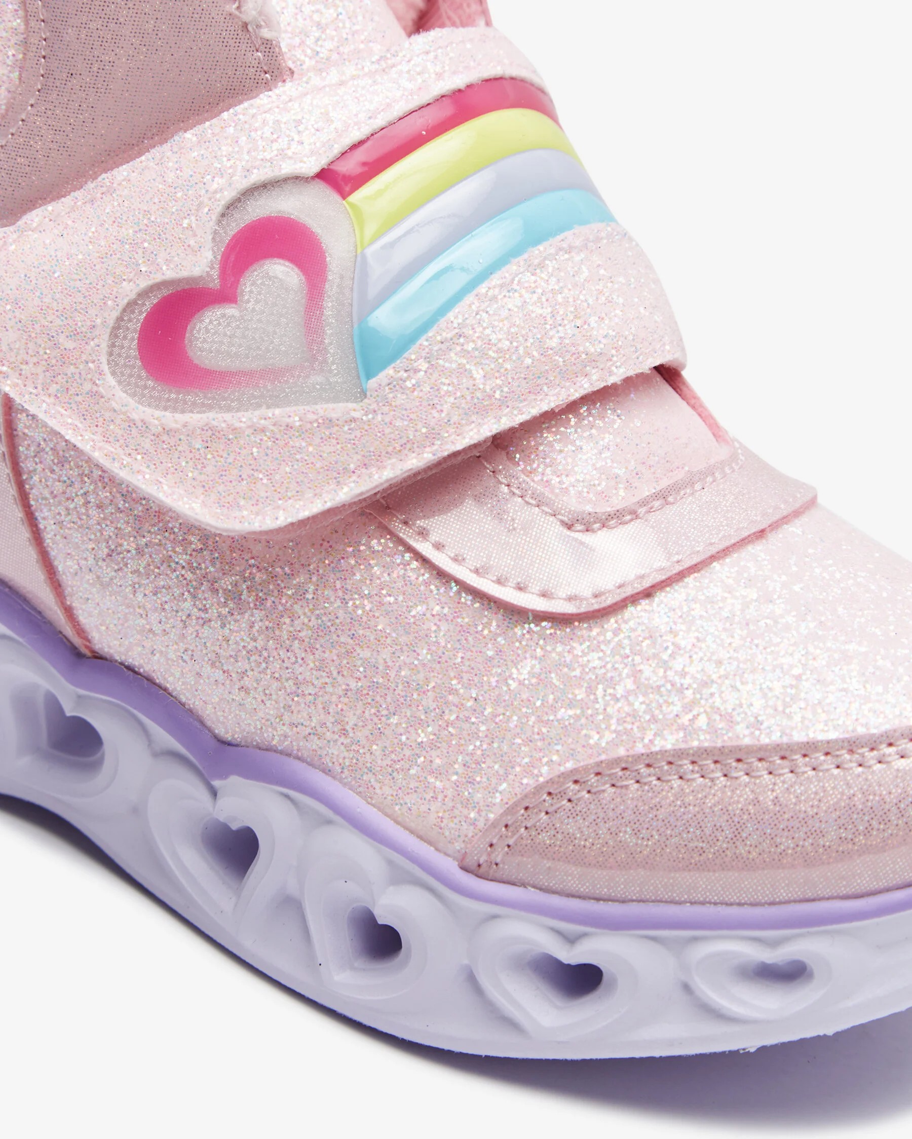 Skechers Heart Lights Brilliant Rainbo Kız Çocuk Pembe Işıklı Bot 302669L PKLV