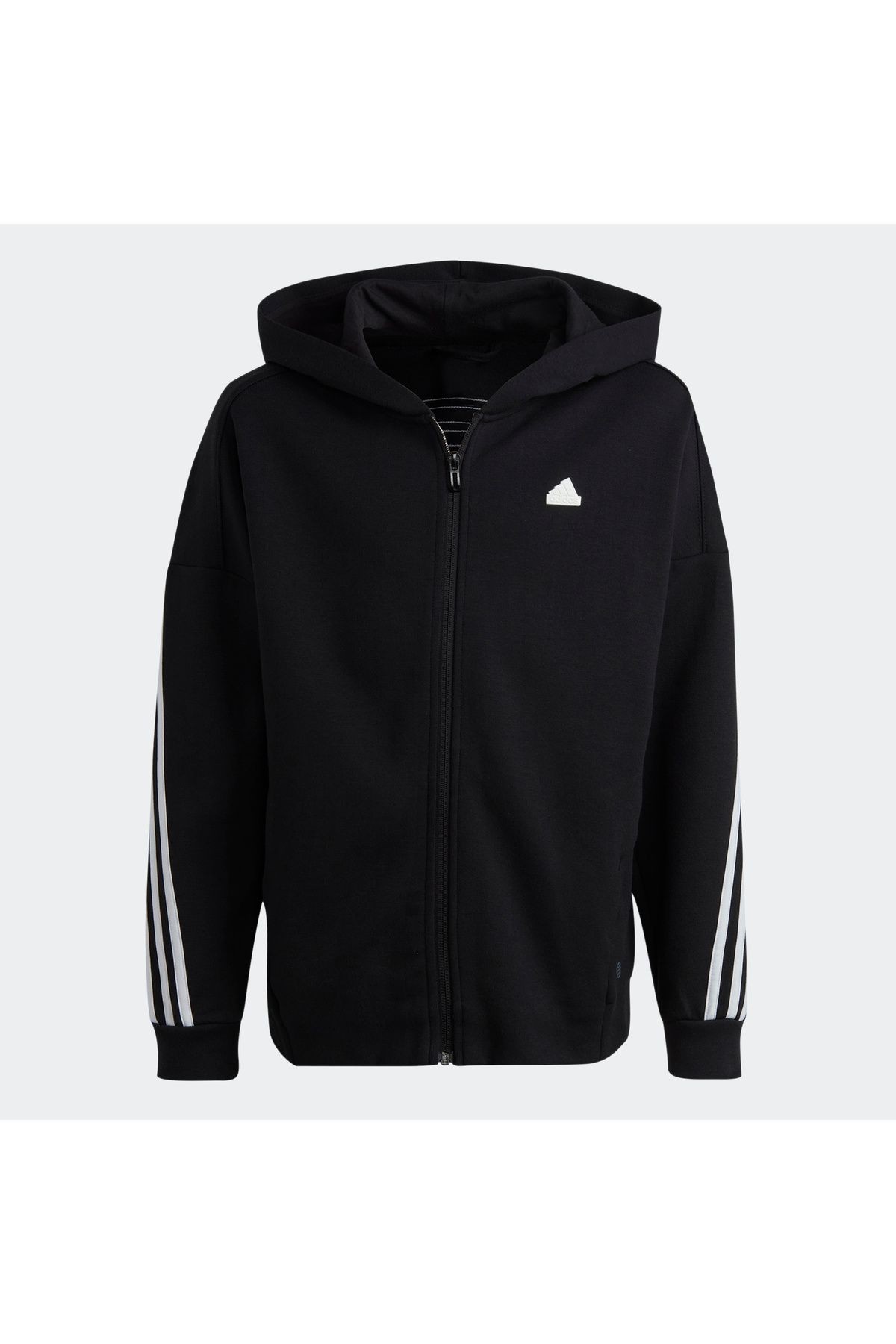 Adidas Future Icons 3-stripes Full-zip Siyah Çocuk Ceket  HR6317