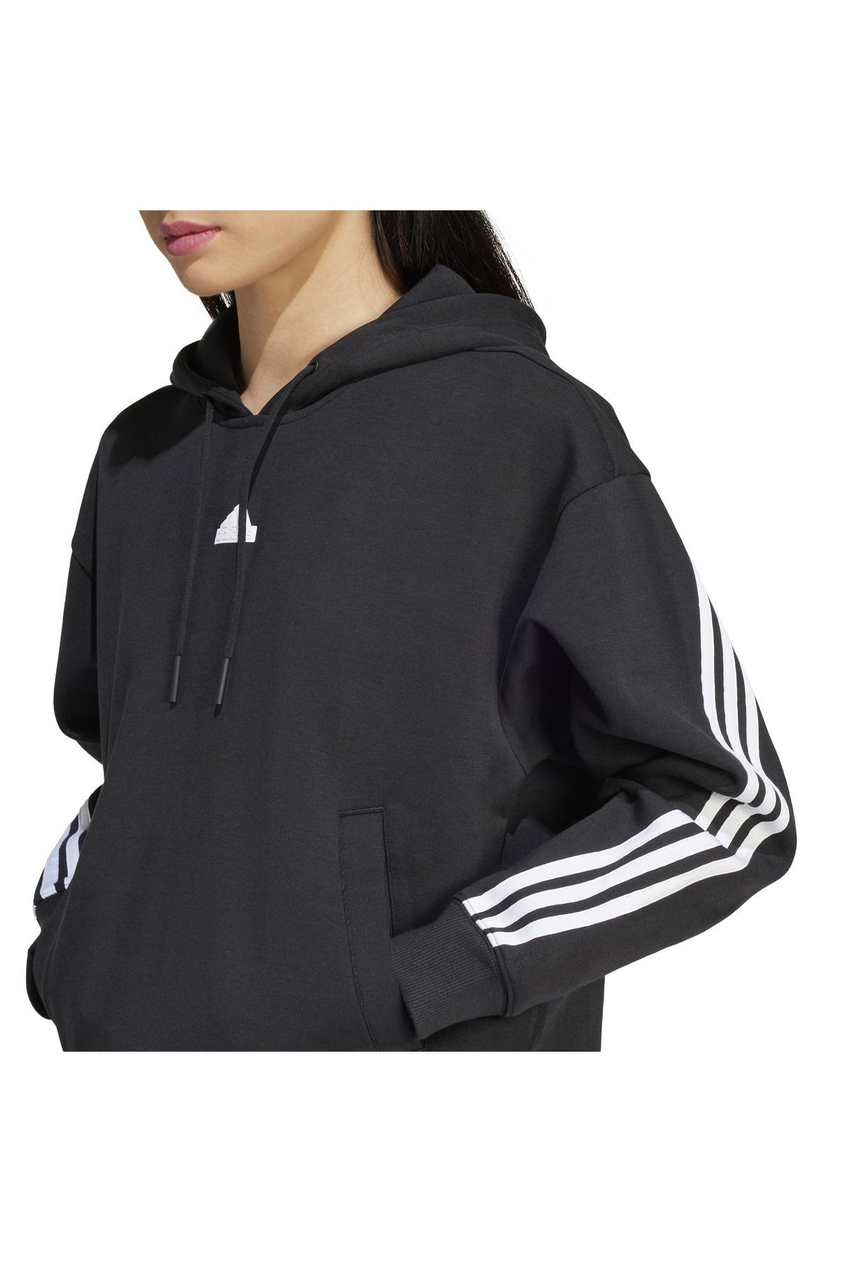 Adidas W FI 3S OH HD Kadın Siyah Sweatshirt - IP1533