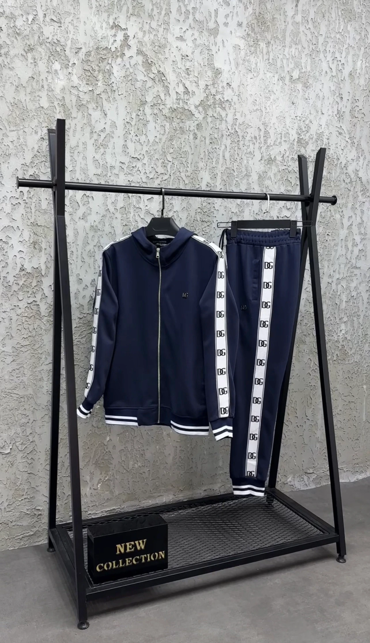 DG Şeritli Eşofman Takım Lacivert 