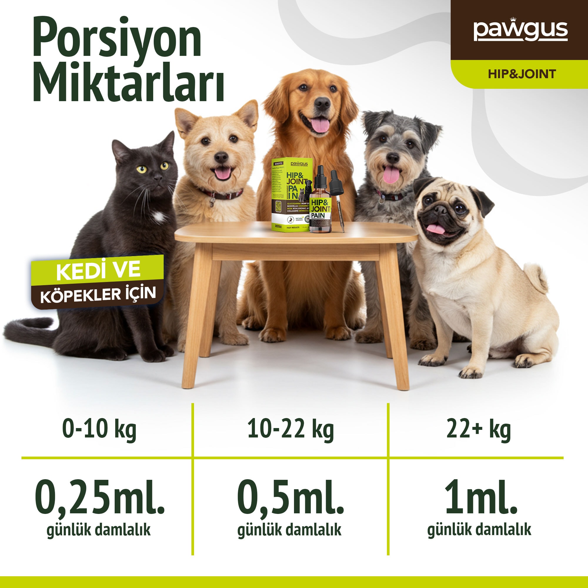 Hip & Joint - Kedi ve Köpek Kalça ve Eklem Sağlığı Desteği - Ağrı Yönetimi - Sağlıklı Yaşlanma