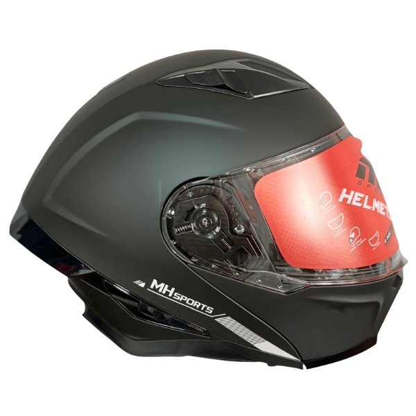 MH Sports Çene Açılır Mat Gri Kask XXL Beden