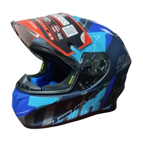 MTHELMETS Targo Pro Biger B7 Mat Mavi Kask L Beden